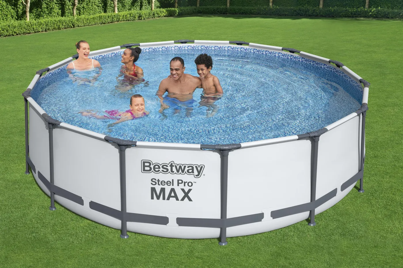 Piscina fuori terra tubolare BESTWAY Steel Pro Max grigio H 1.1 x D 4.27 m