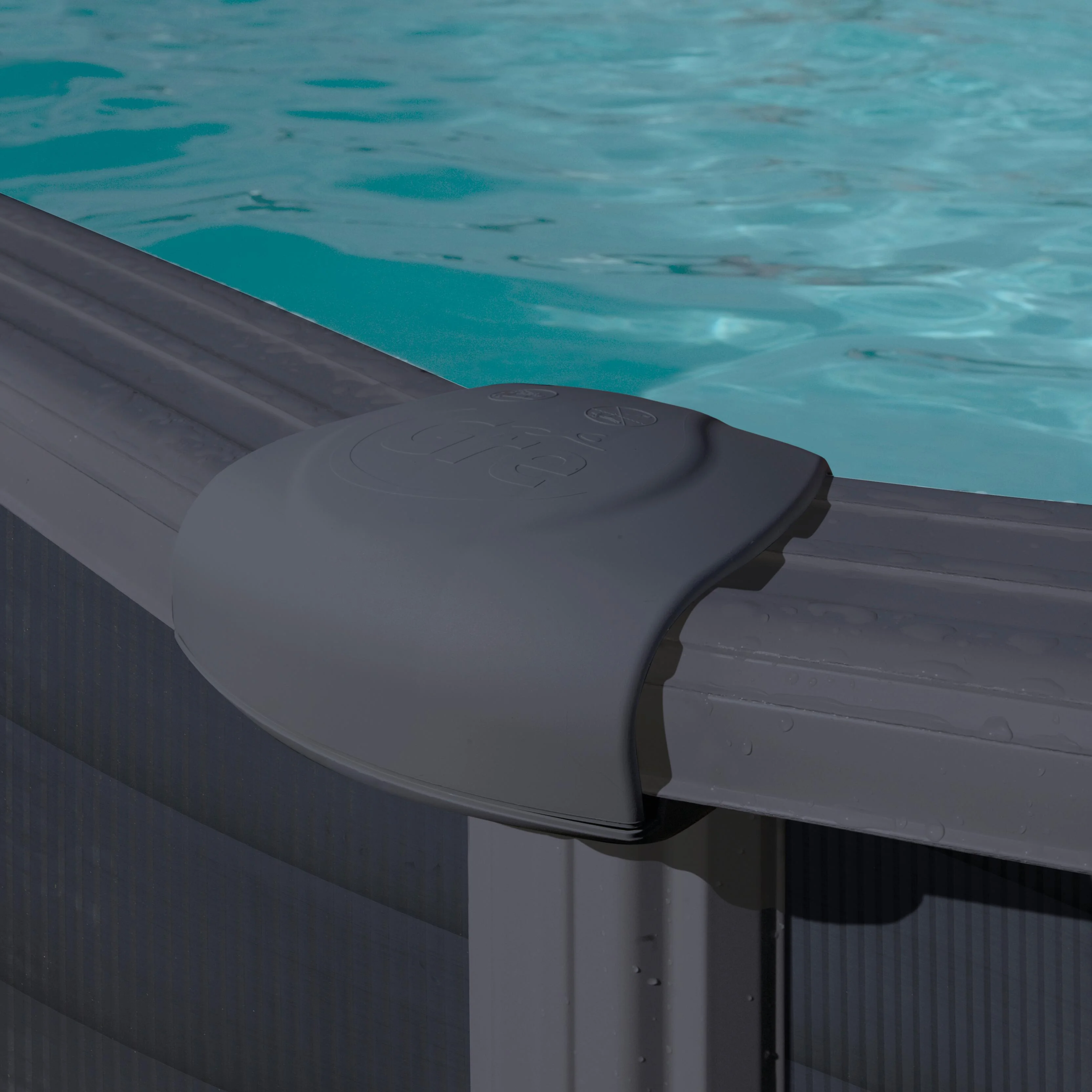 Piscina fuori terra rigida GRE Granada grigio L int 7.3 x 3.75 m 8