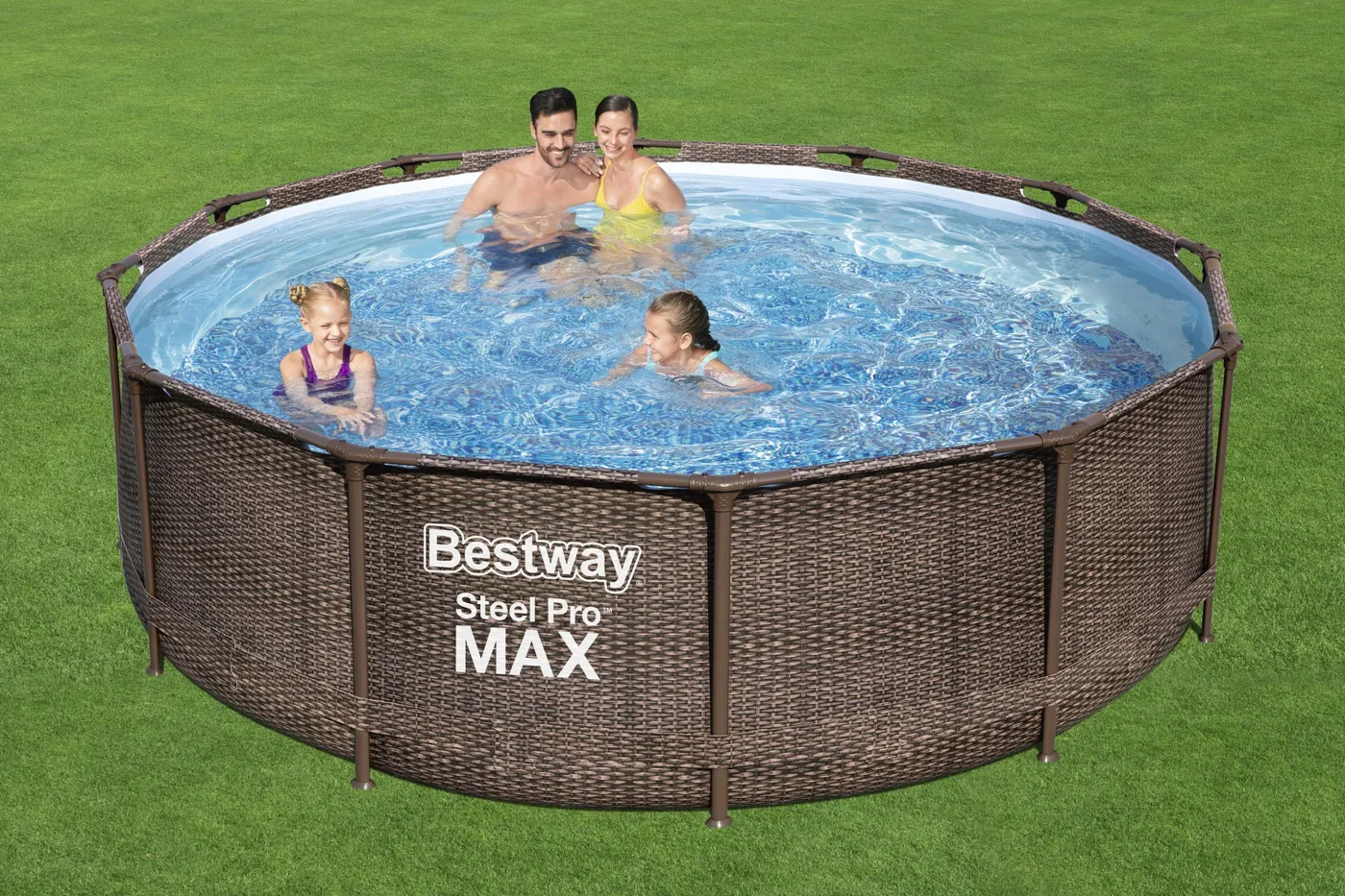 Piscina fuori terra tubolare BESTWAY Steel Pro marrone H 1 x ⌀ 3.66 m 4