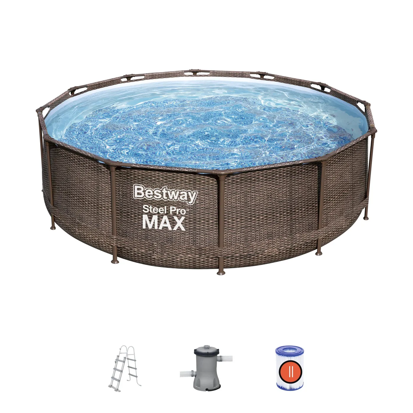 Piscina fuori terra tubolare BESTWAY Steel Pro marrone H 1 x ⌀ 3.66 m 6