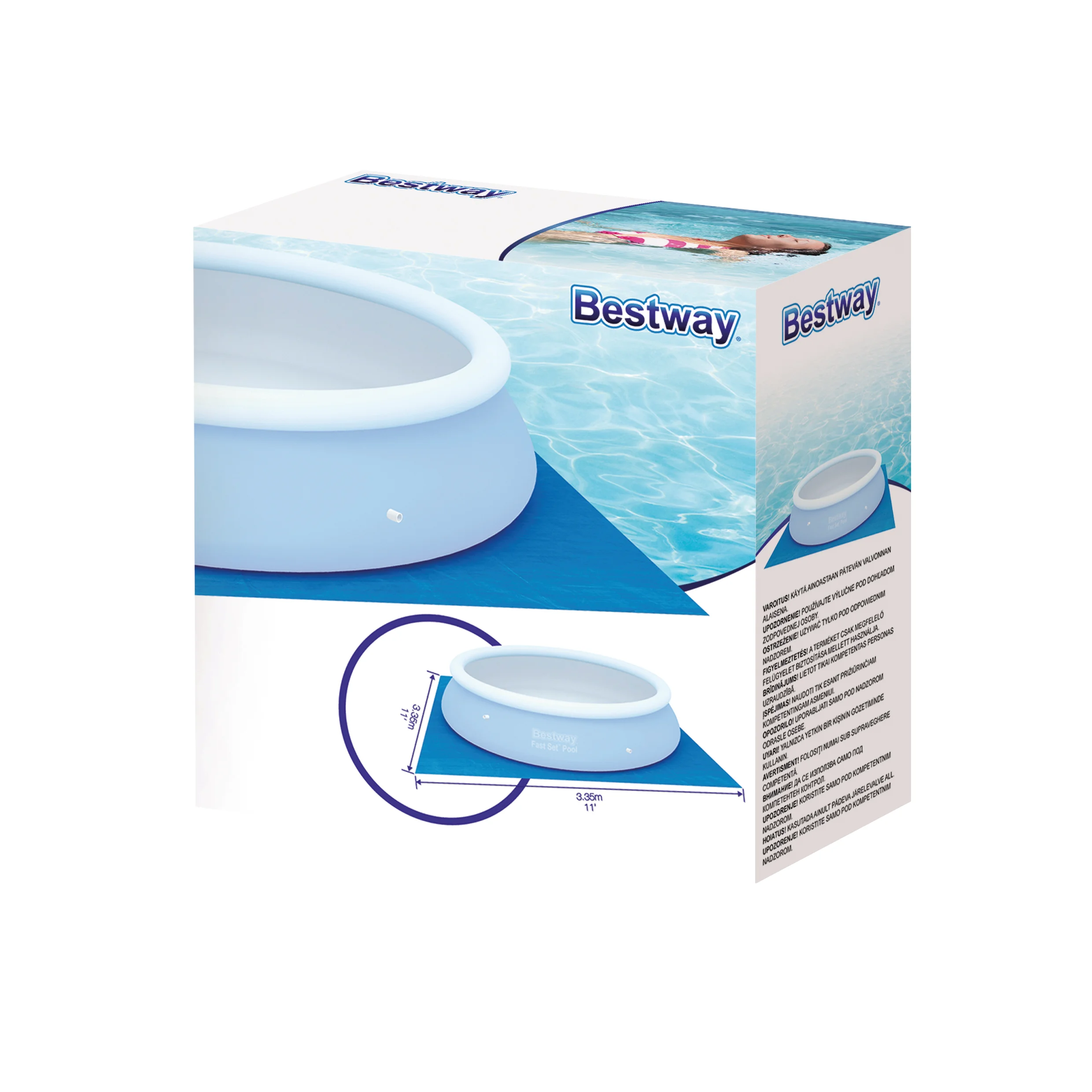 Tappetino per piscina BESTWAY 335 x 335 cm 8