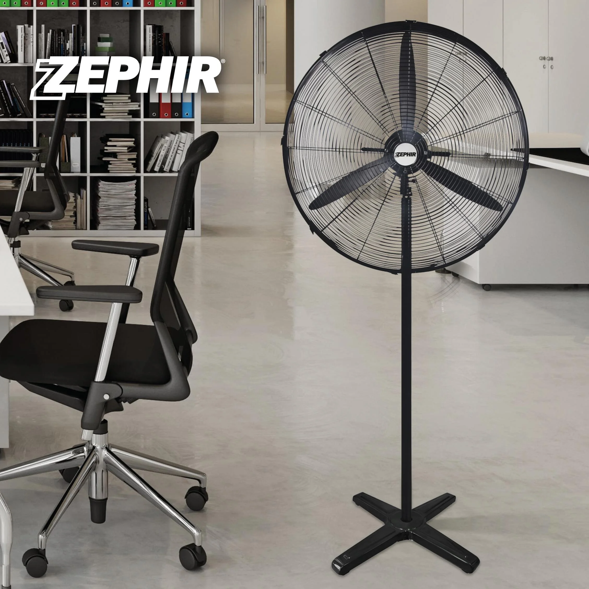 Ventilatore a piantana ZEPHIR ZDM65CM nero 120 W Ø 65 cm 2