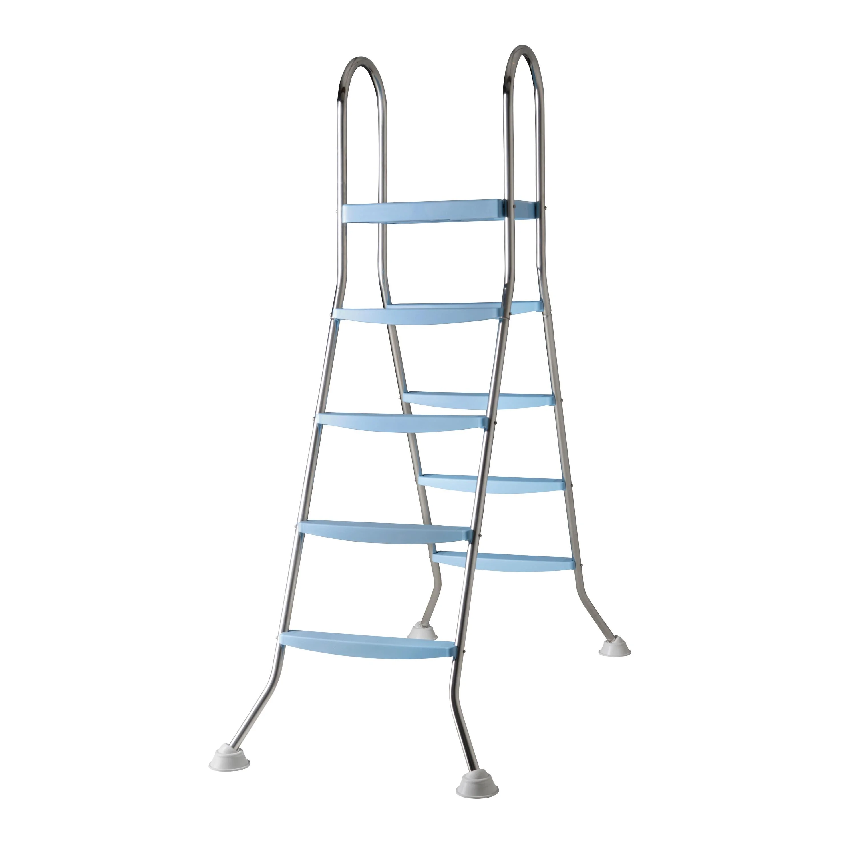 Scaletta per piscina fuori terra rigida in inox Gre AR11680 4 gradini 142 cm