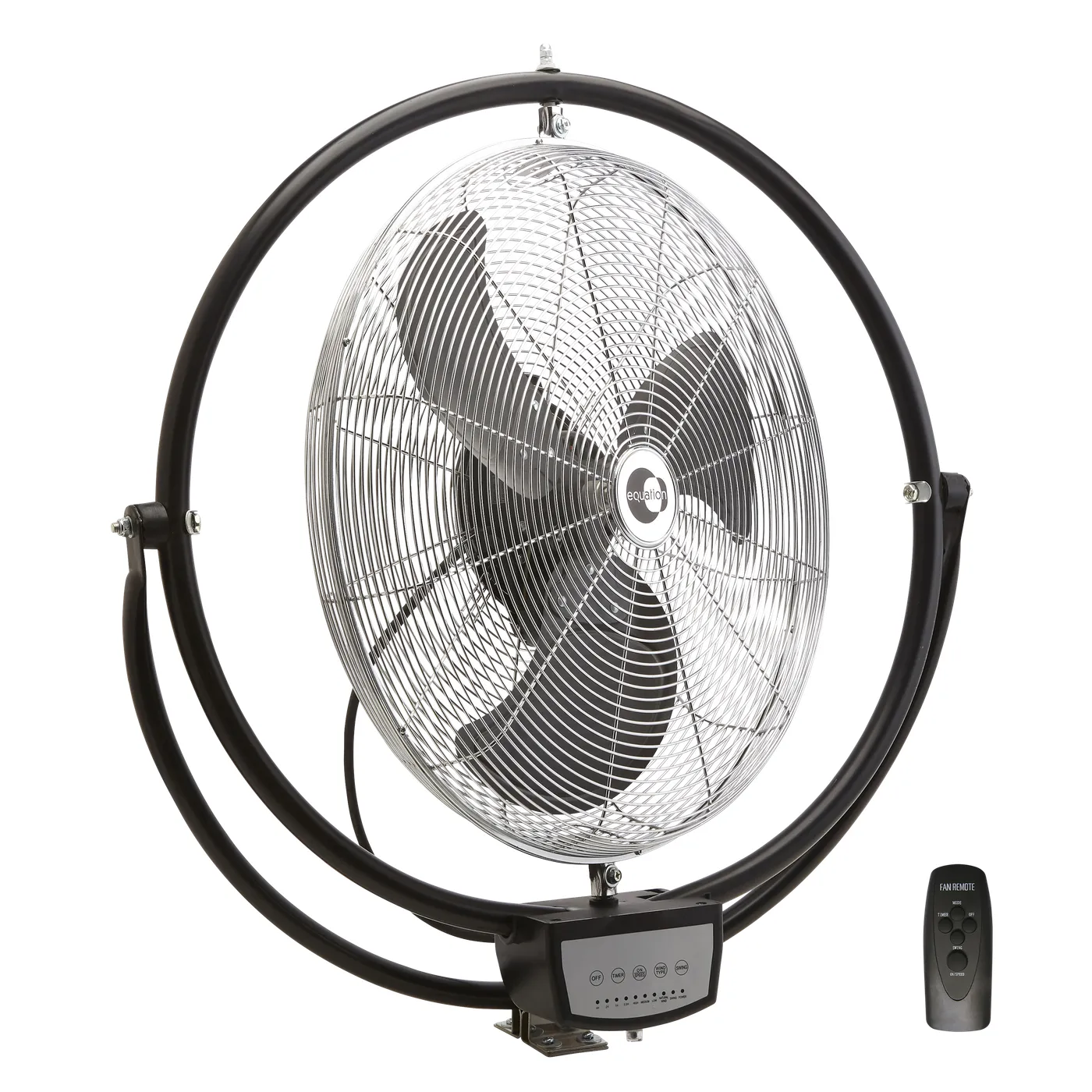Ventilatore a parete EQUATION Minto nero 111 W Ø 50 cm