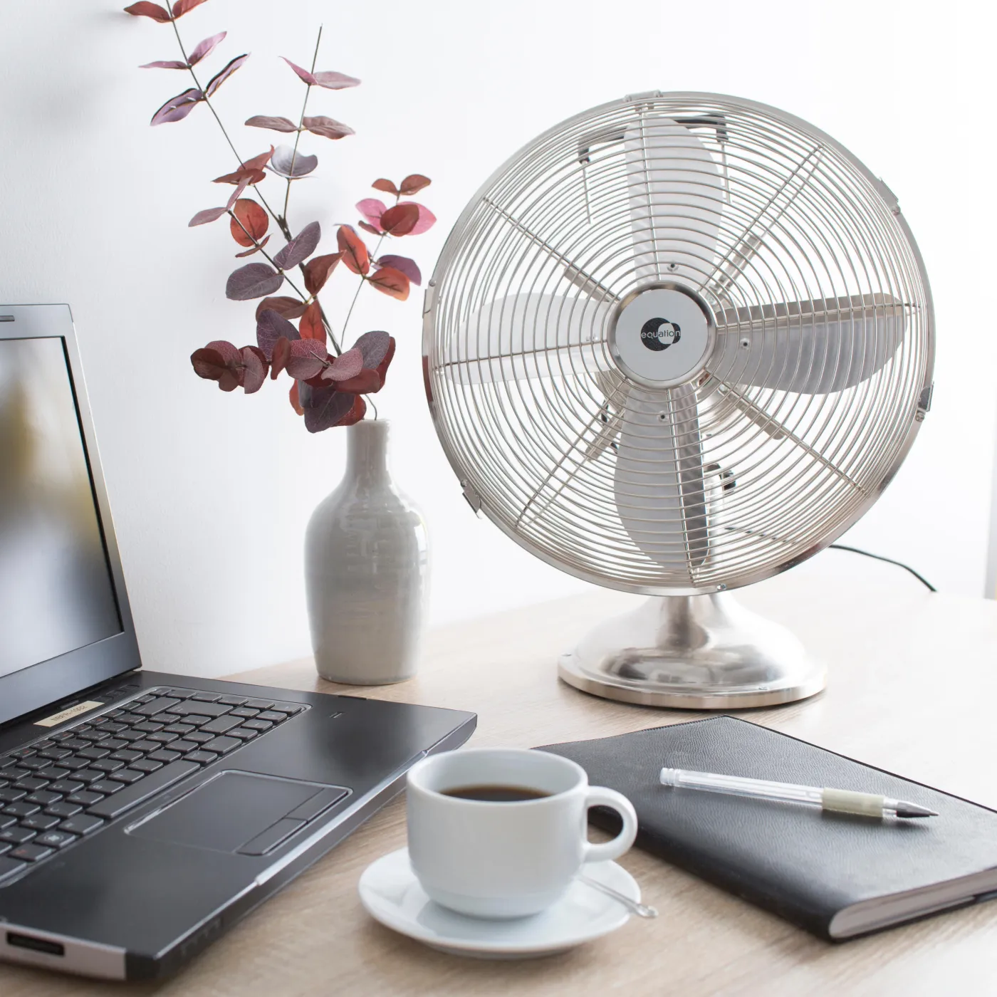 Ventilatore da tavolo EQUATION Mini Cooma cromo 40 W Ø 30 cm 2