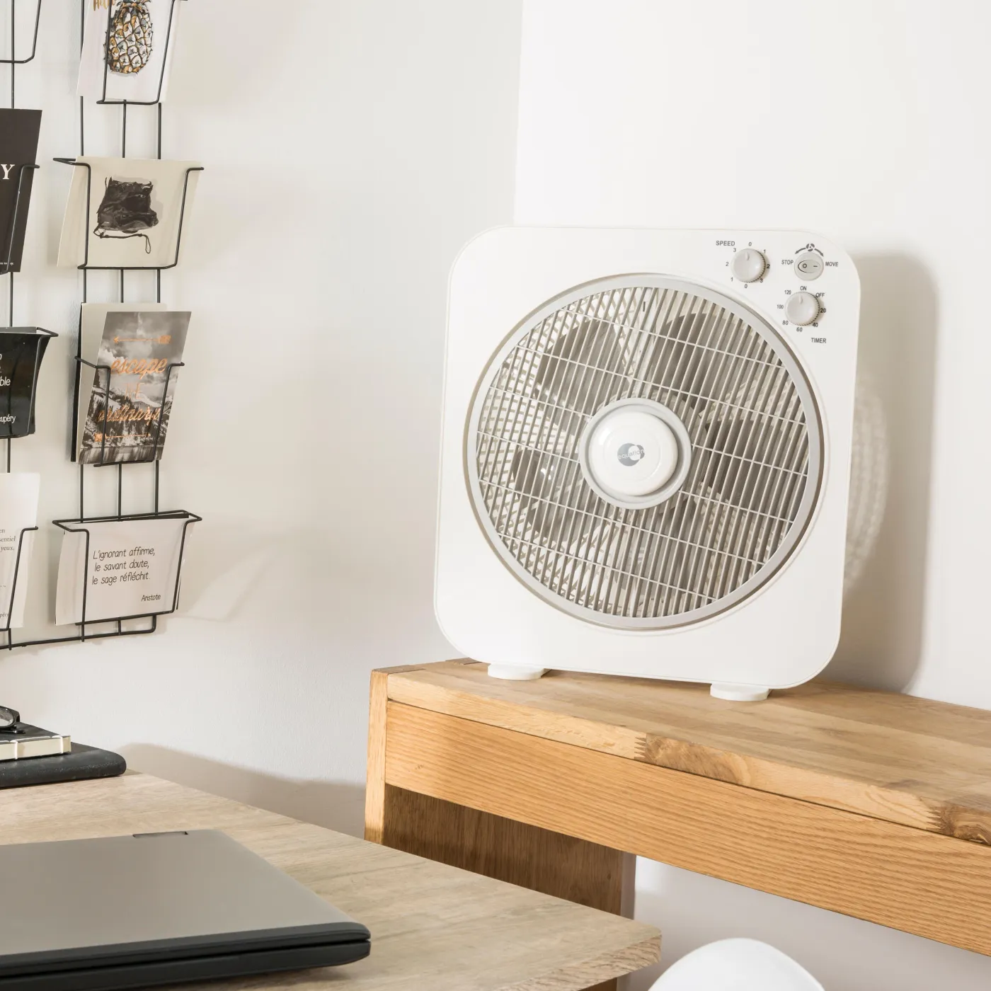 Ventilatore da scrivania EQUATION Box bianco 40 W Ø 30 cm 2