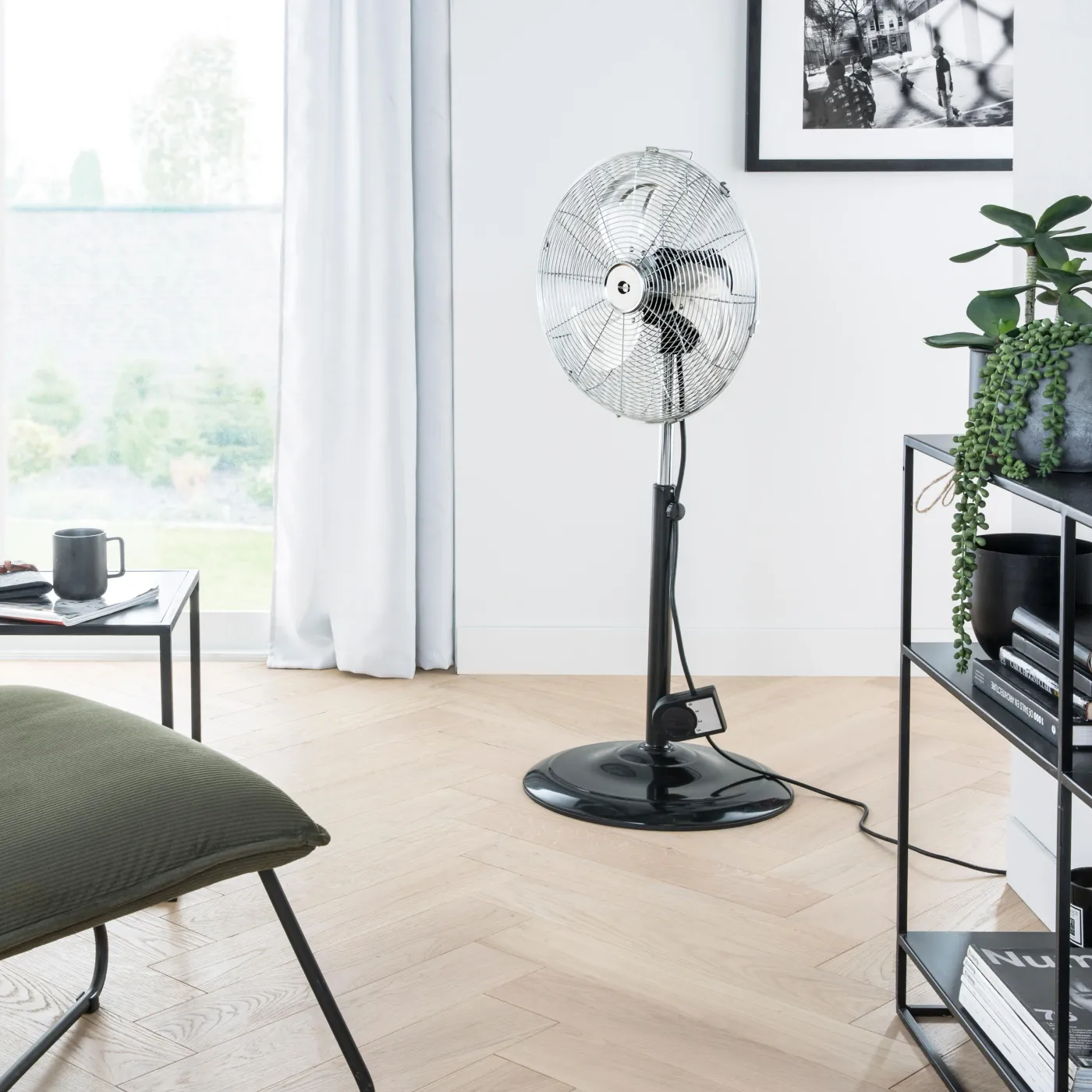 Ventilatore da appoggio EQUATION Curl silver 45 W Ø 40 cm 3