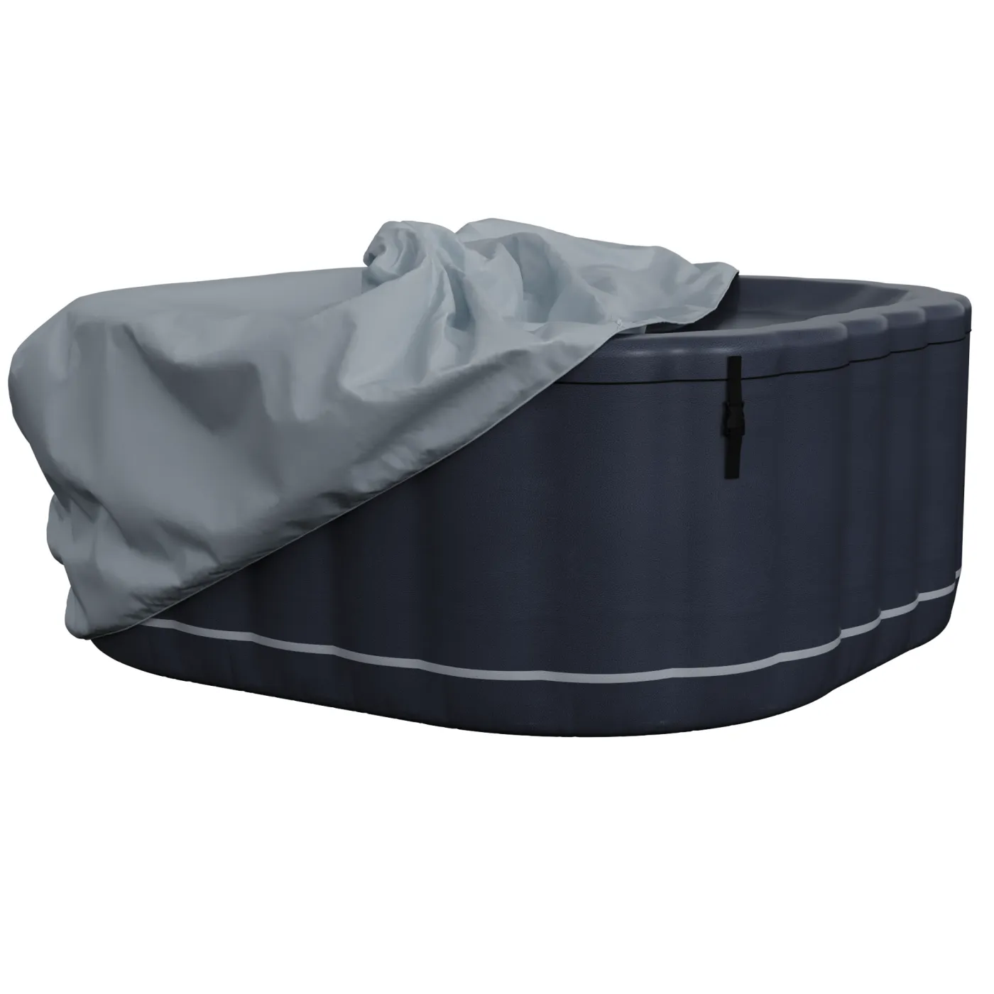 Copertura invernale per piscina rettangolare NATERIAL in poliestere grigio 162 x 162 cm 2