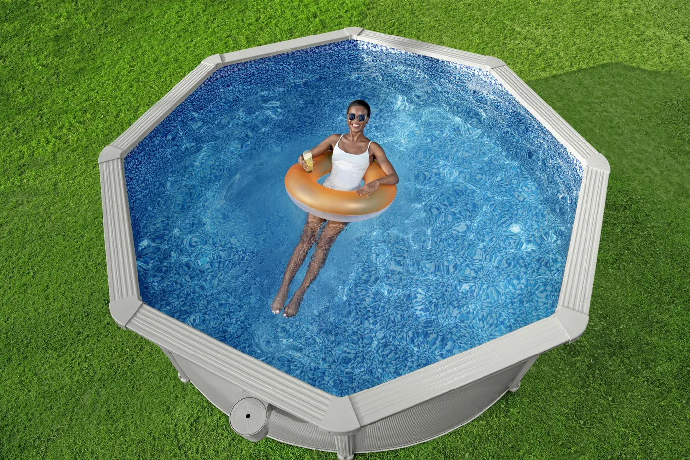 Piscina fuori terra rigida BESTWAY Hydrium grigio H 1.2 x ⌀ 3.8 m 5