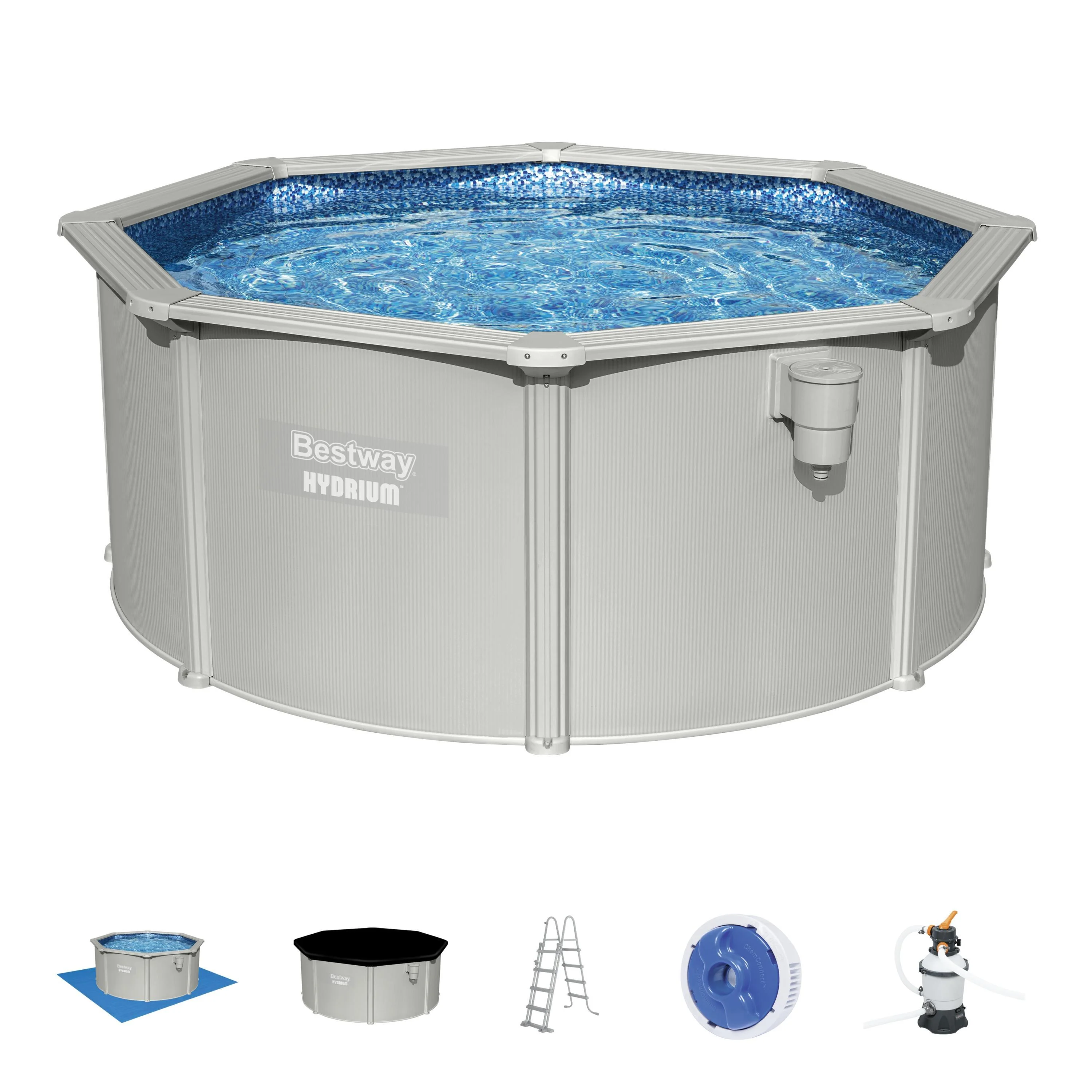 Piscina fuori terra rigida BESTWAY Hydrium grigio H 1.2 x D 3.2 m 5