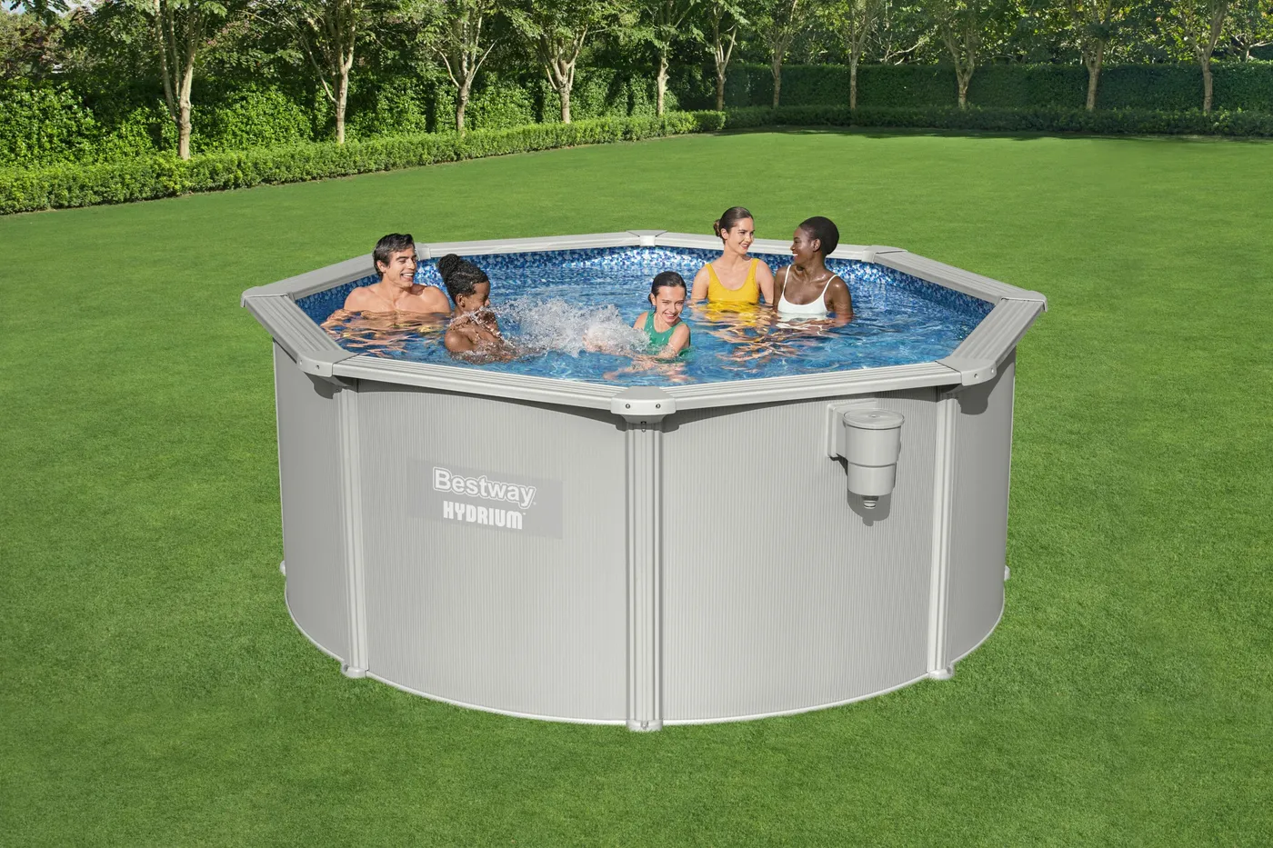 Piscina fuori terra rigida BESTWAY Hydrium grigio H 1.2 x D 3.2 m 3