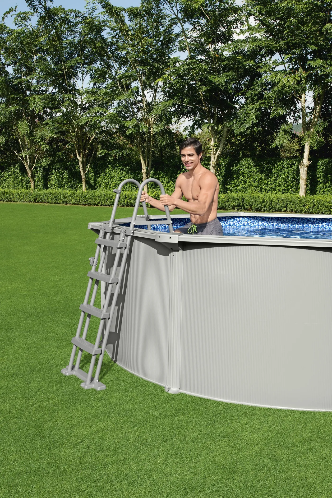 Piscina fuori terra rigida BESTWAY Hydrium grigio H 1.2 x D 3.2 m 2
