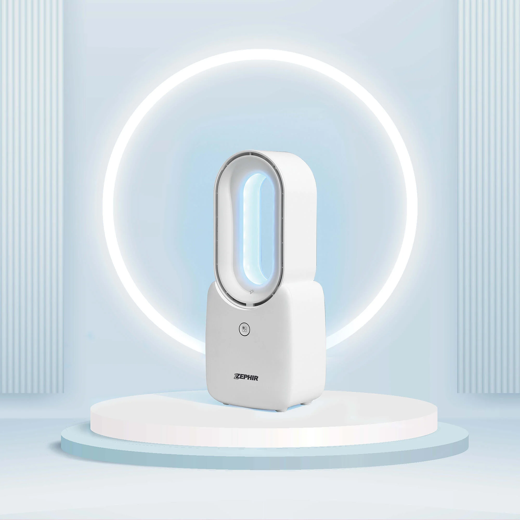 Ventilatore da tavolo ZEPHIR PGL23 Bianco 10 W H 30 cm
