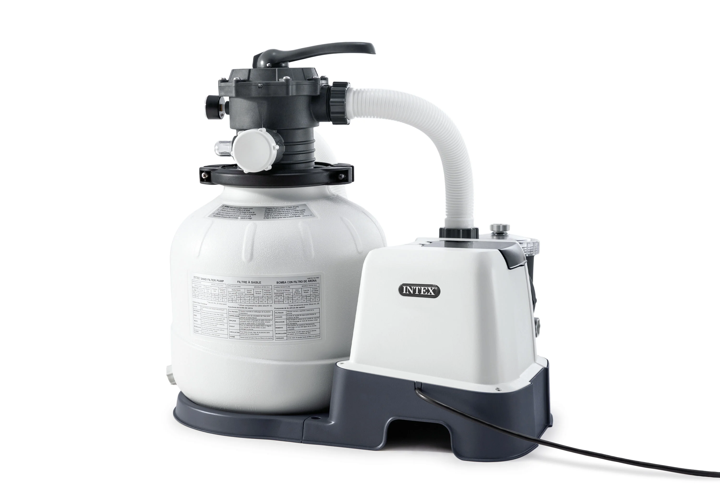 Filtro a sabbia per piscina INTEX 0.3 cv COMBO fino a 32.200 L.