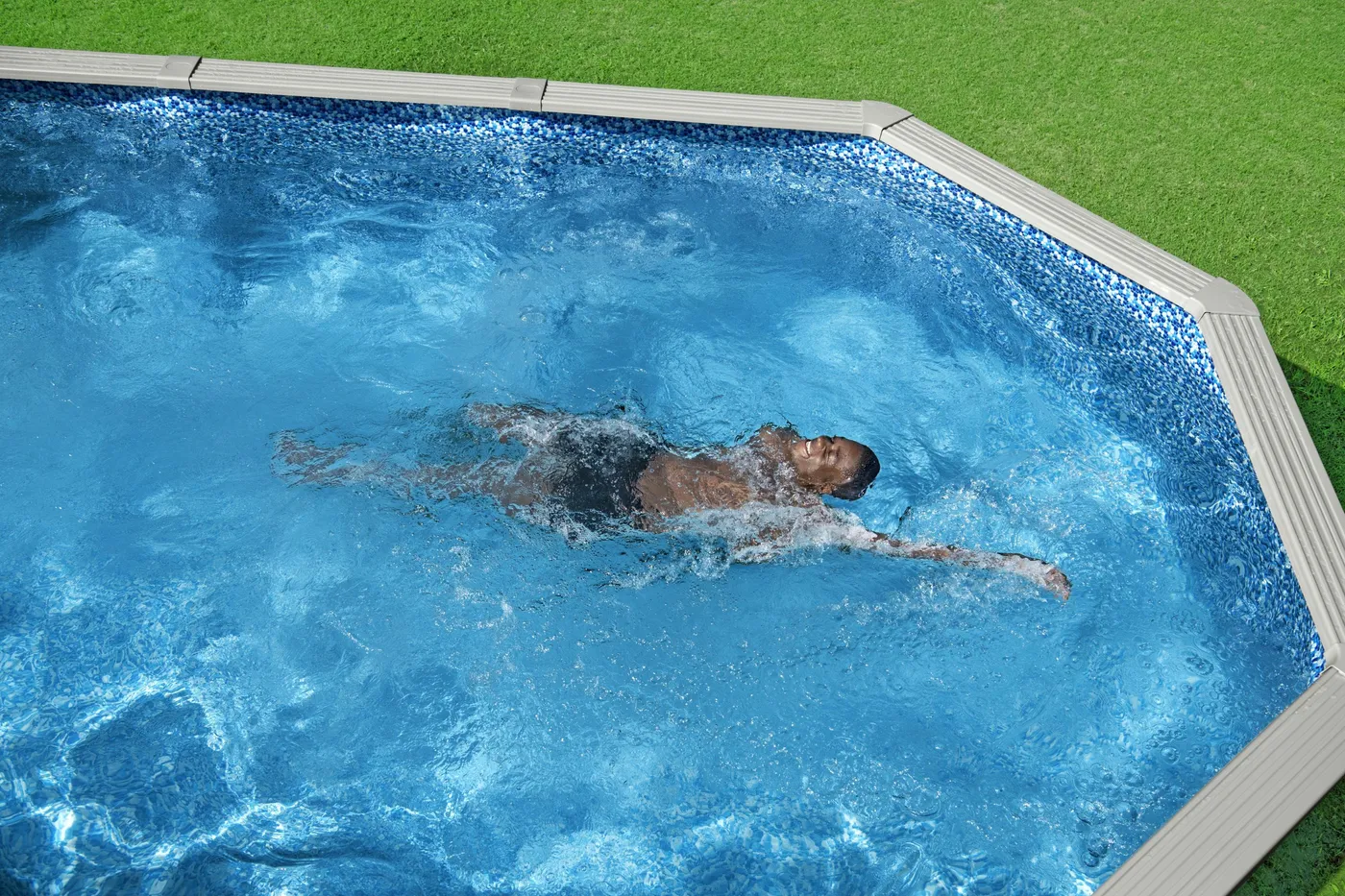 Piscina fuori terra rigida BESTWAY Hydrium Set grigio L int 6.1 x 3.6 m 3