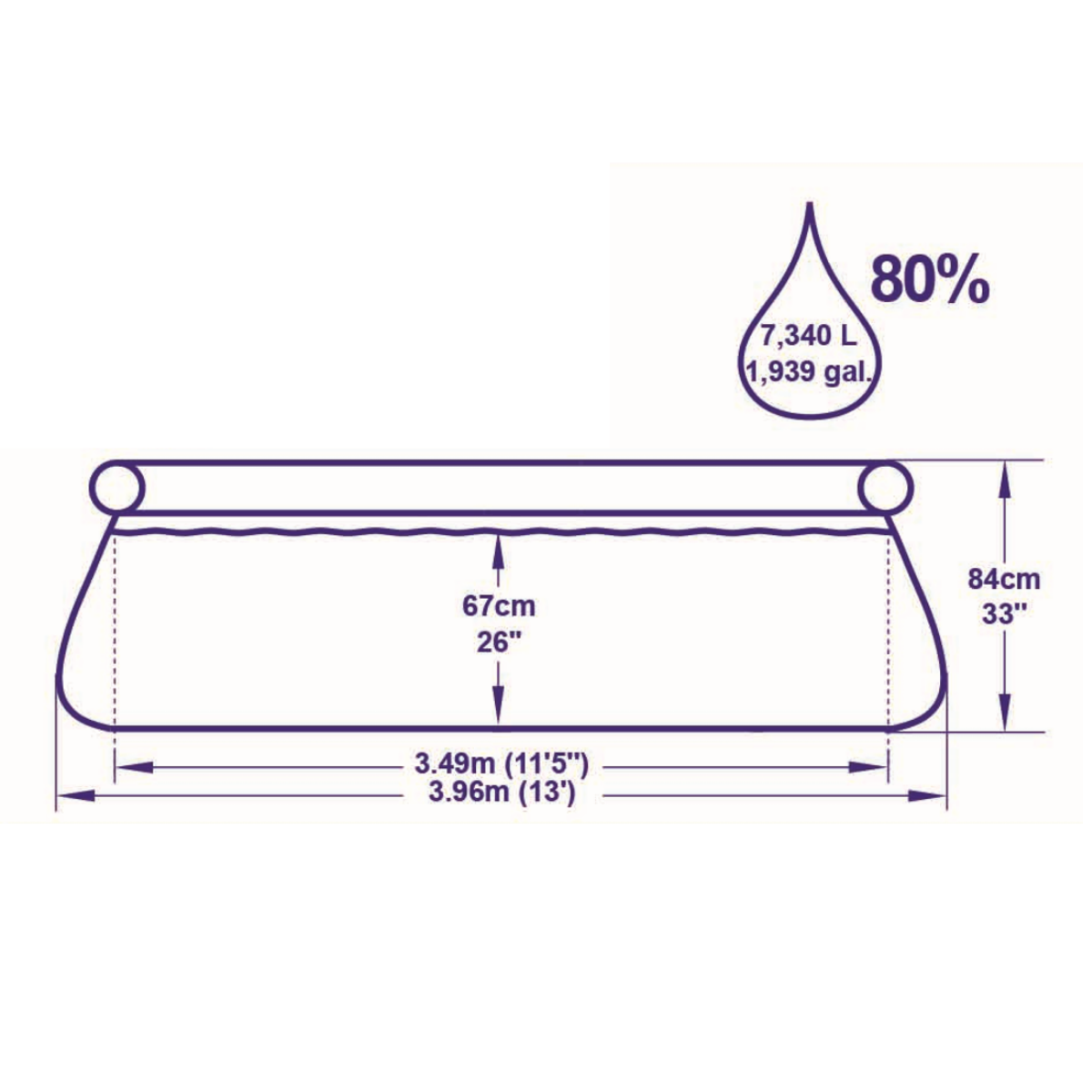 Piscina gonfiabile BESTWAY 57376 Easy Ø 3.96 H 0.84 m 6