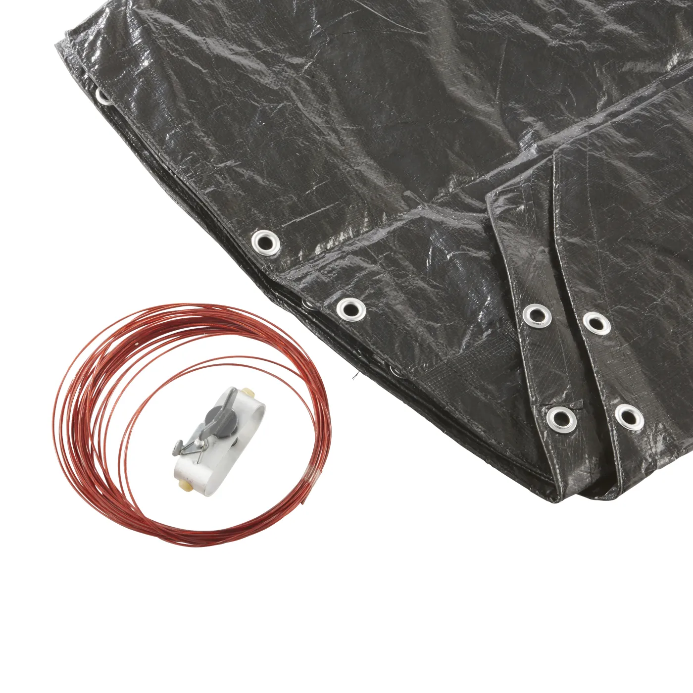 Copertura per piscina ovale NATERIAL in polietilene nero 960 x 525 cm 3