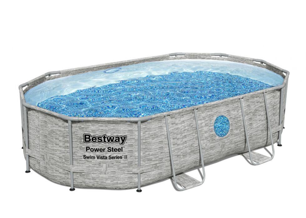 Piscina fuori terra tubolare BESTWAY Swimvista grigio H 1 x L int 4.27 x 2.5 m 5