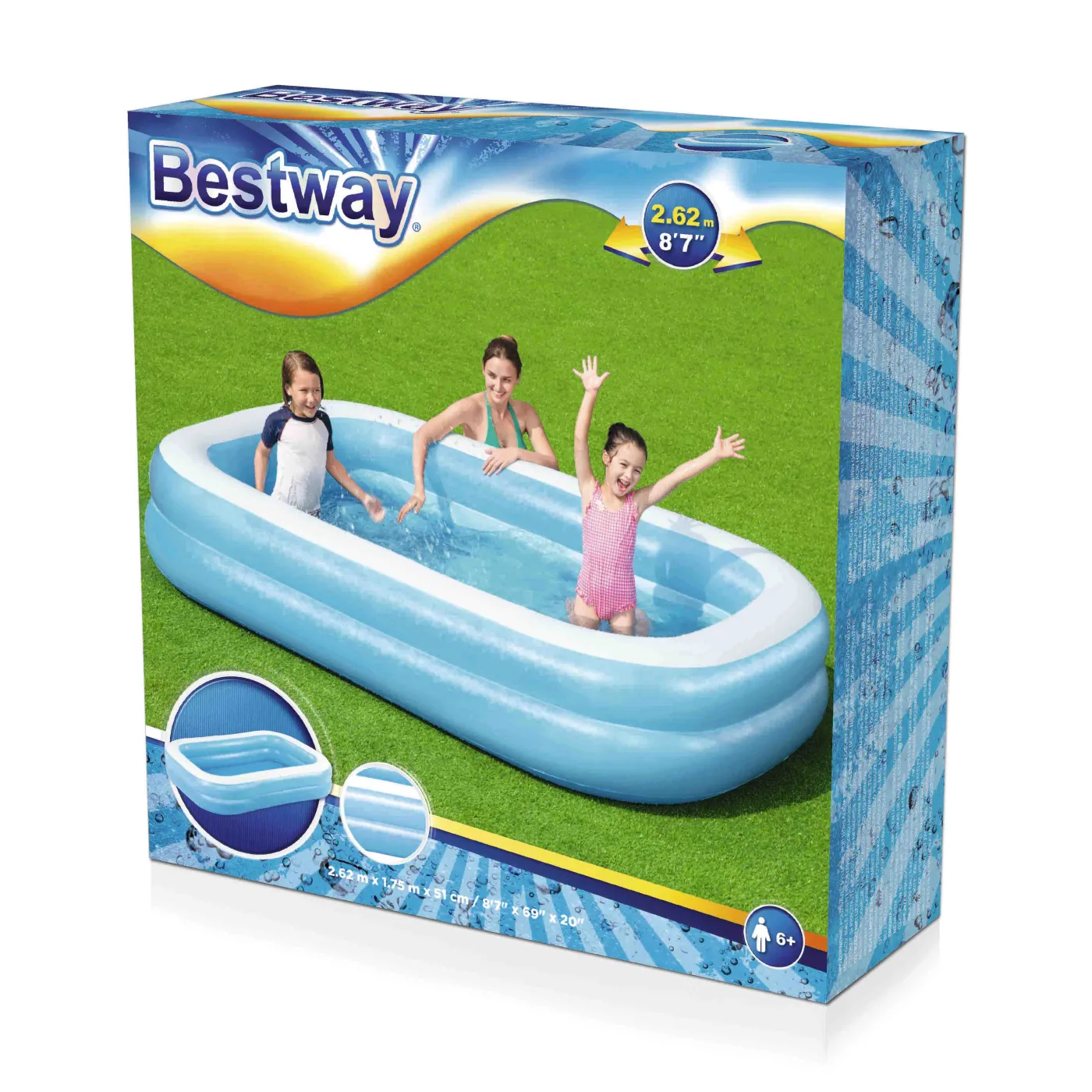 Piscina gonfiabile BESTWAY Family L 2.62 x 1.75 H 0.51 m 4