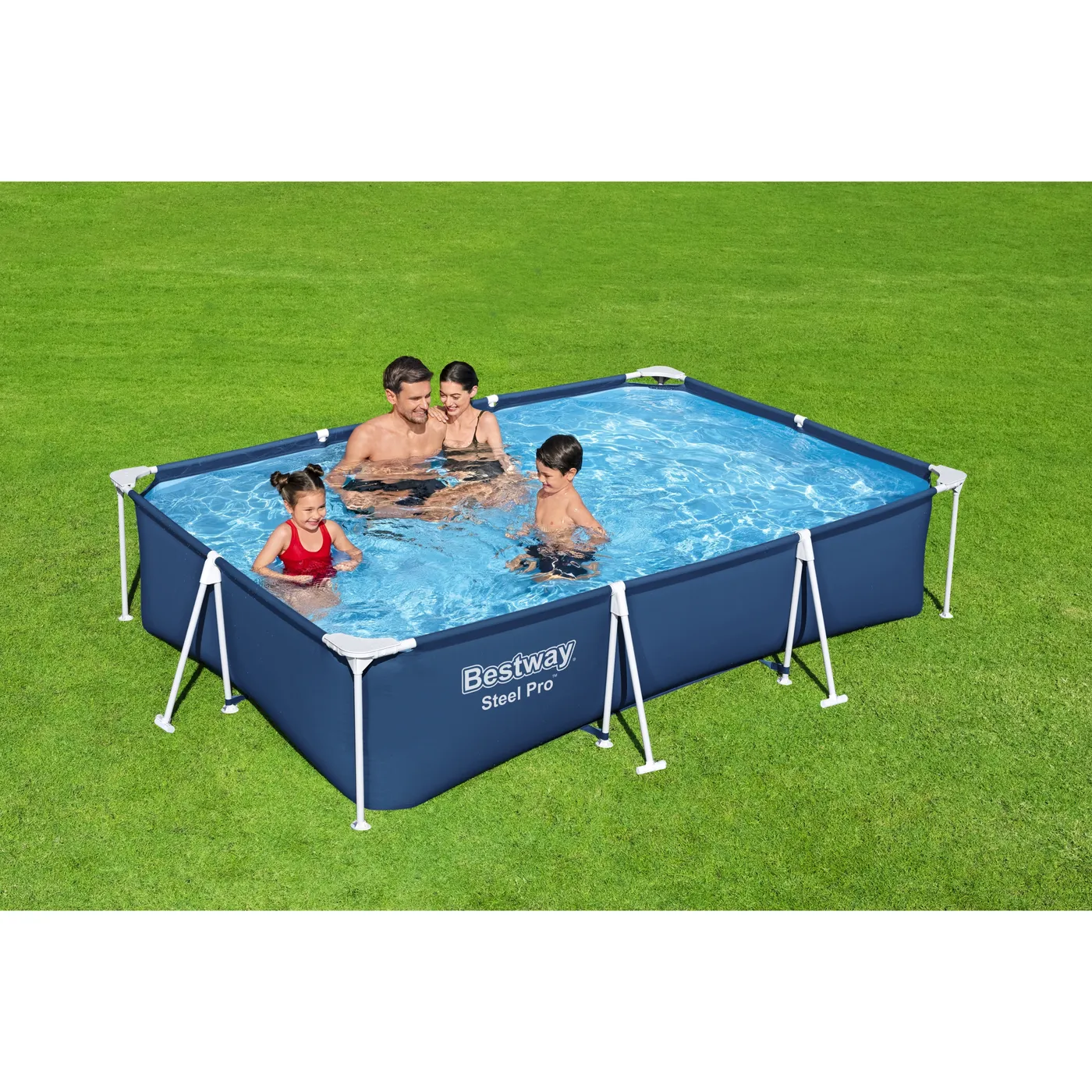 Piscina fuori terra tubolare BESTWAY Steel Pro blu L int 3 x 2 m