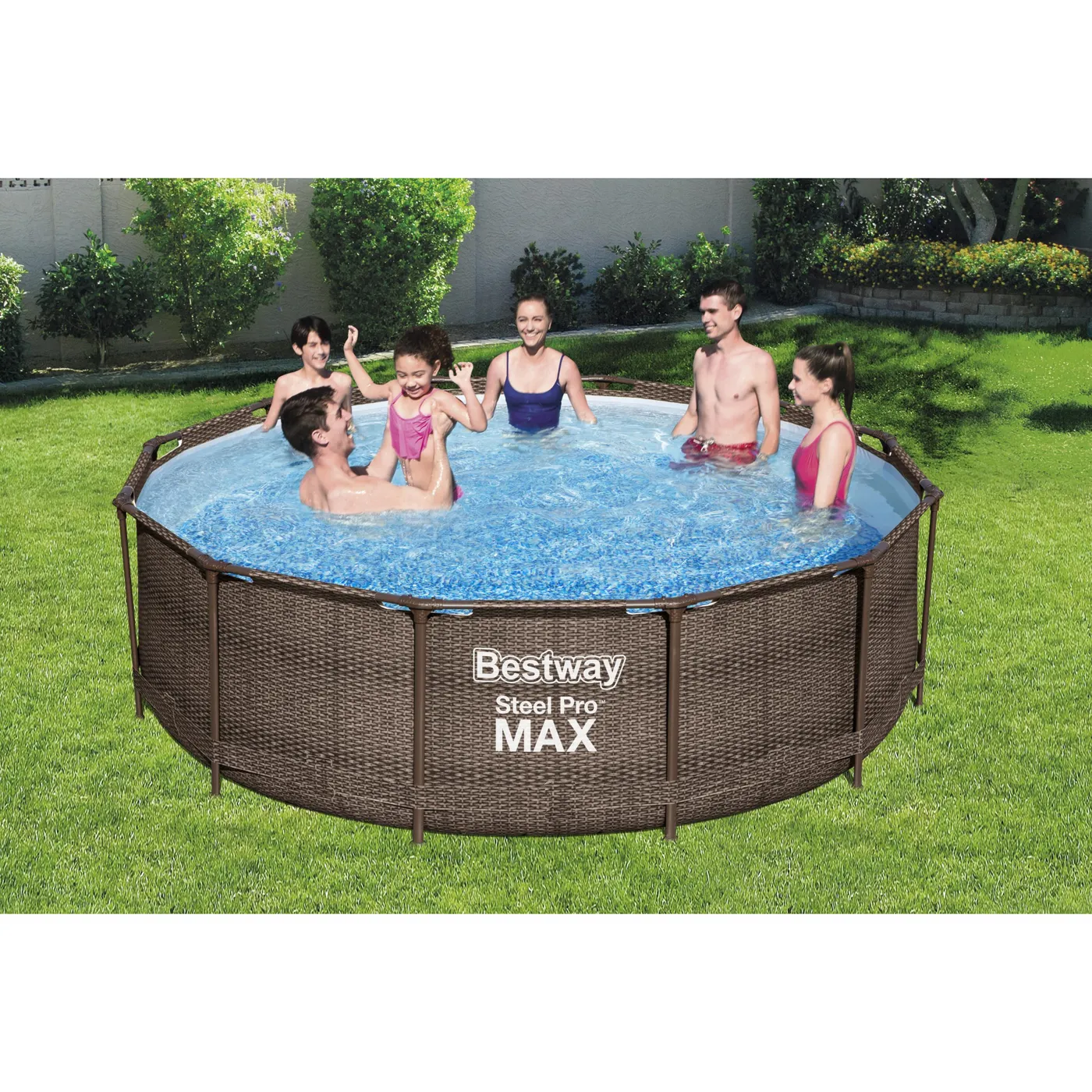 Piscina fuori terra tubolare BESTWAY Steel Pro marrone H 1 x ⌀ 3.66 m