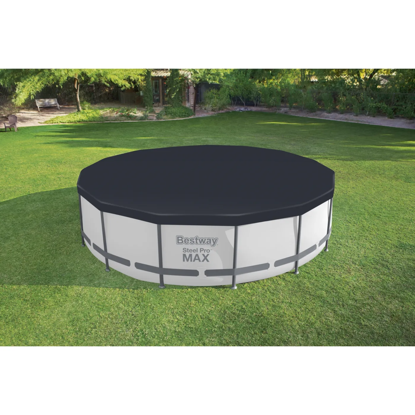 Copertura di sicurezza per piscina tondo BESTWAY in pvc nero Ø 457 cm 2