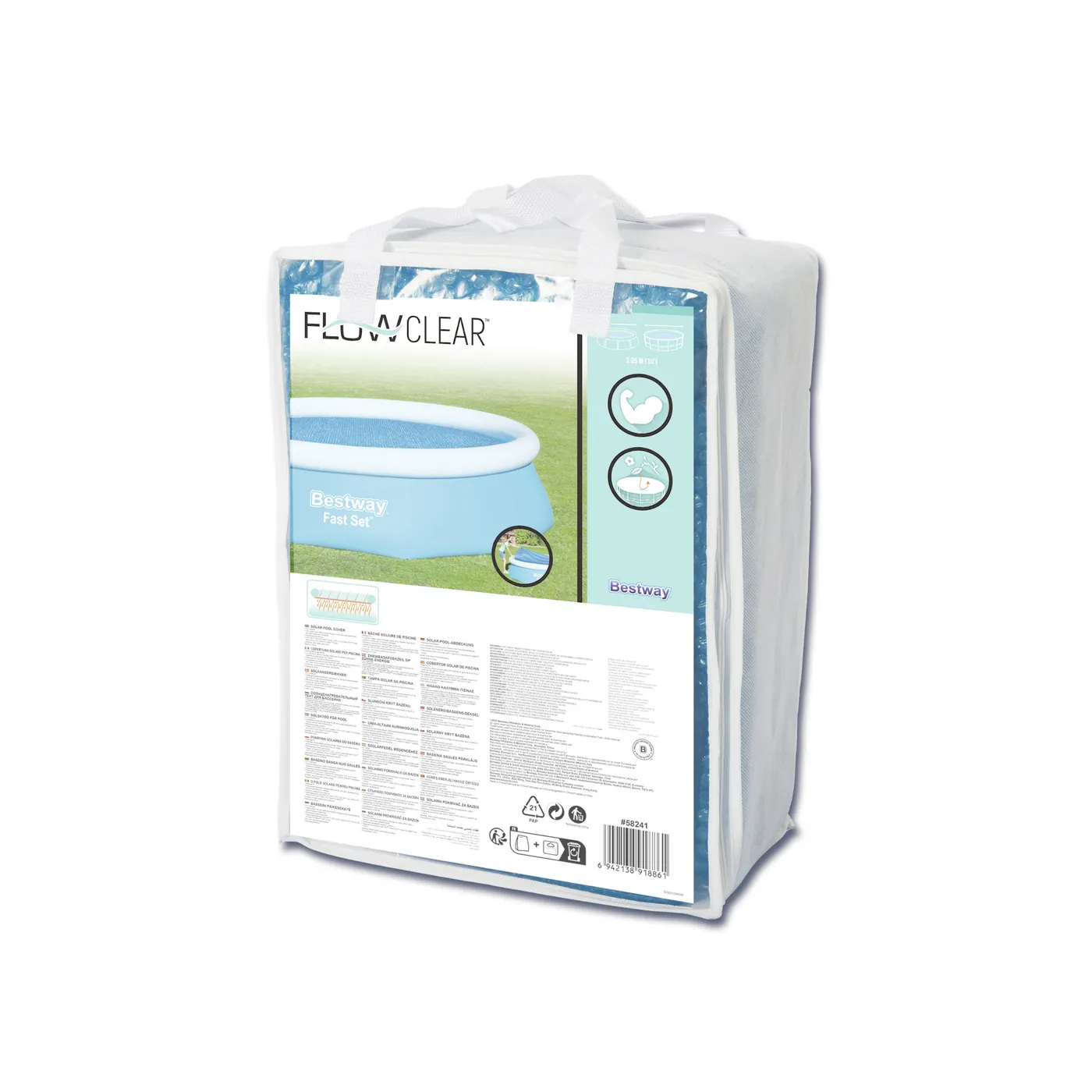 Copertura termica per piscina tondo BESTWAY in polietilene blu Ø 289 cm 7