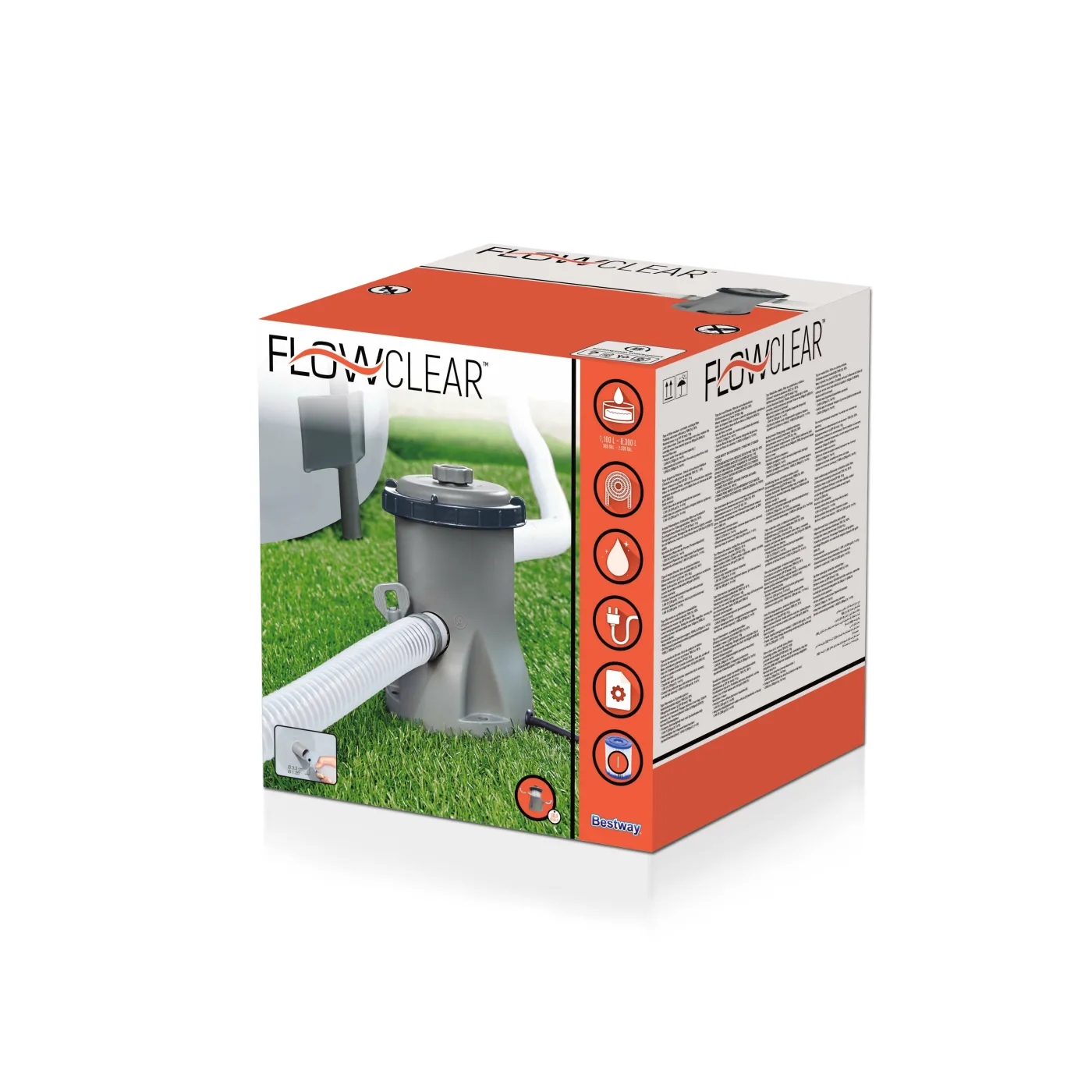 Filtro a cartuccia per pompa per piscina BESTWAY Flowclear da 1,249 L/h 7