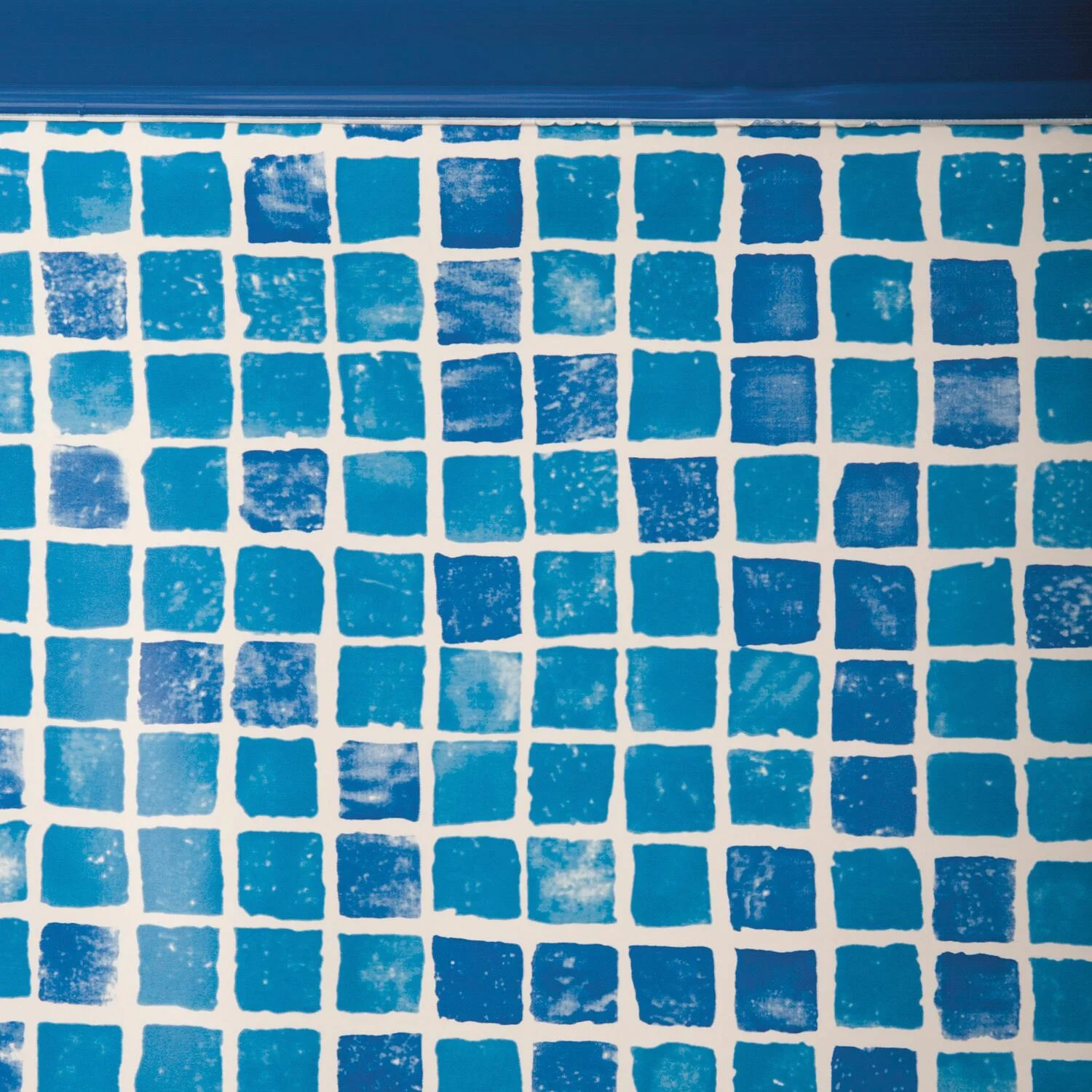 Liner blu Mosaicato 50/100 W 375 cm x L 7.3 m, Ø 375 cm 2