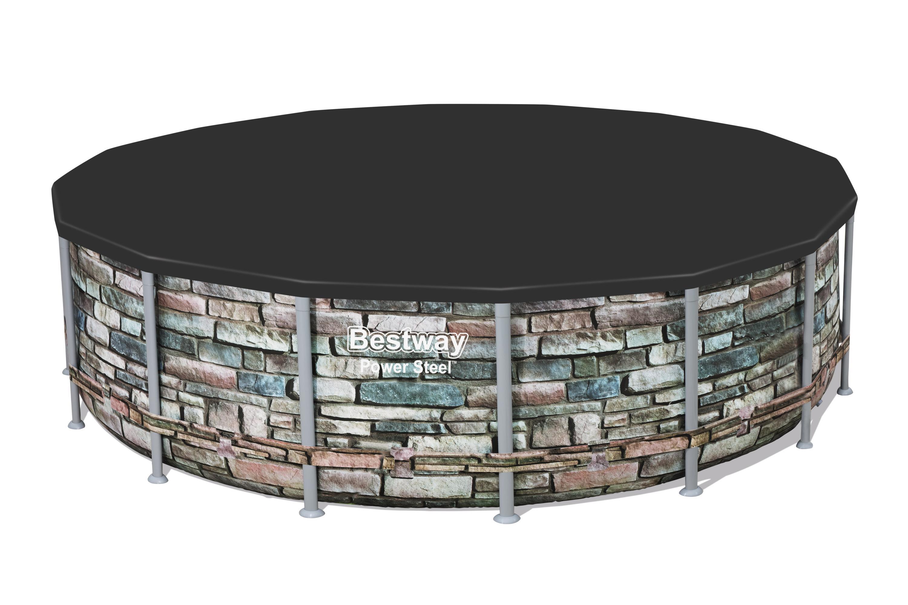 Copertura per piscina tondo BESTWAY in pvc nero Ø 493 cm 6