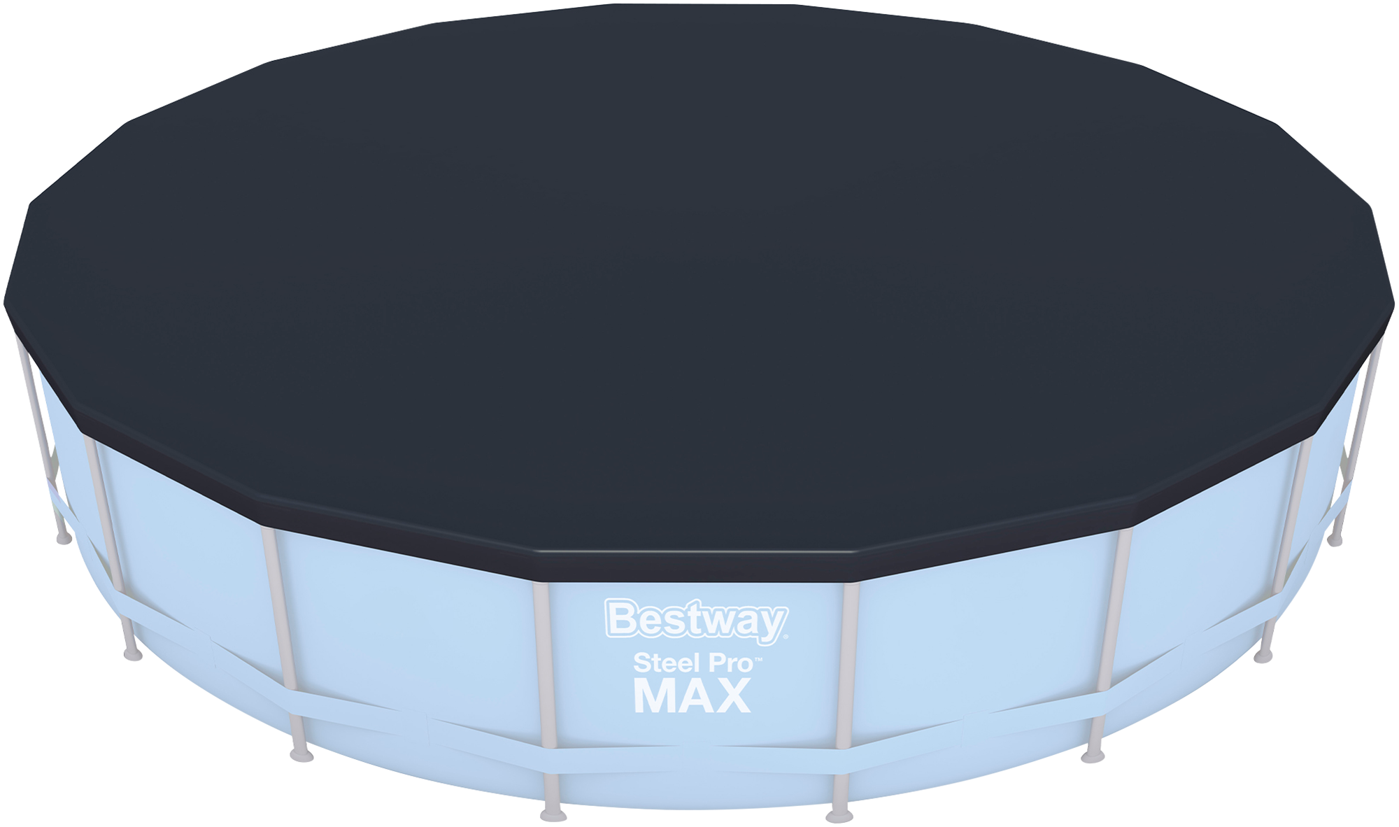 Copertura invernale per piscina tondo BESTWAY in pvc nero Ø 549 cm