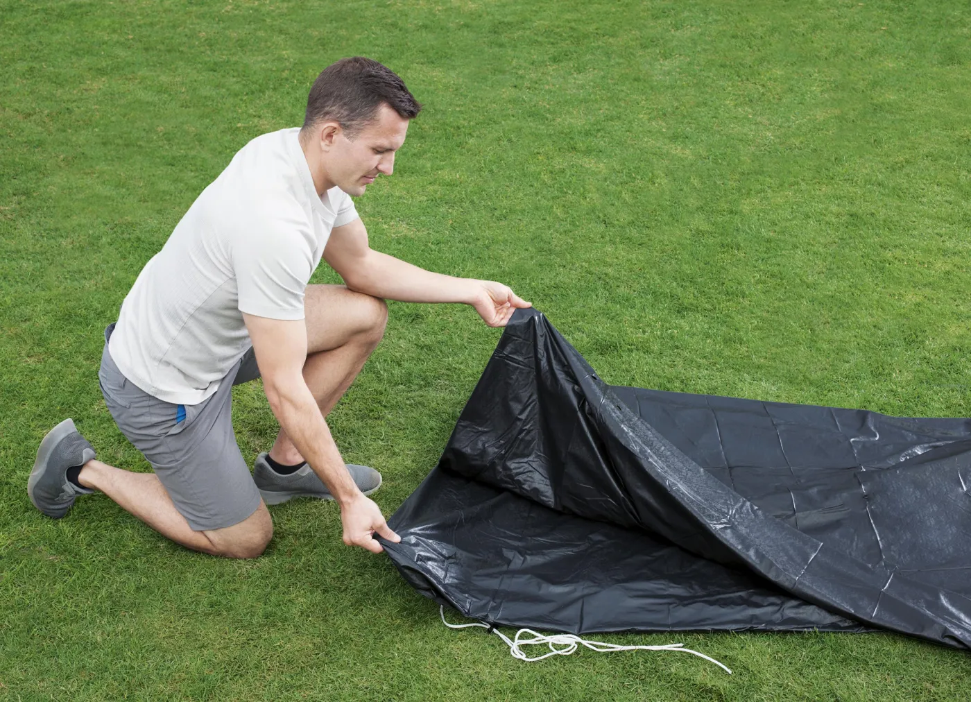 Copertura di sicurezza per piscina tondo BESTWAY in pvc nero Ø 427 cm 6