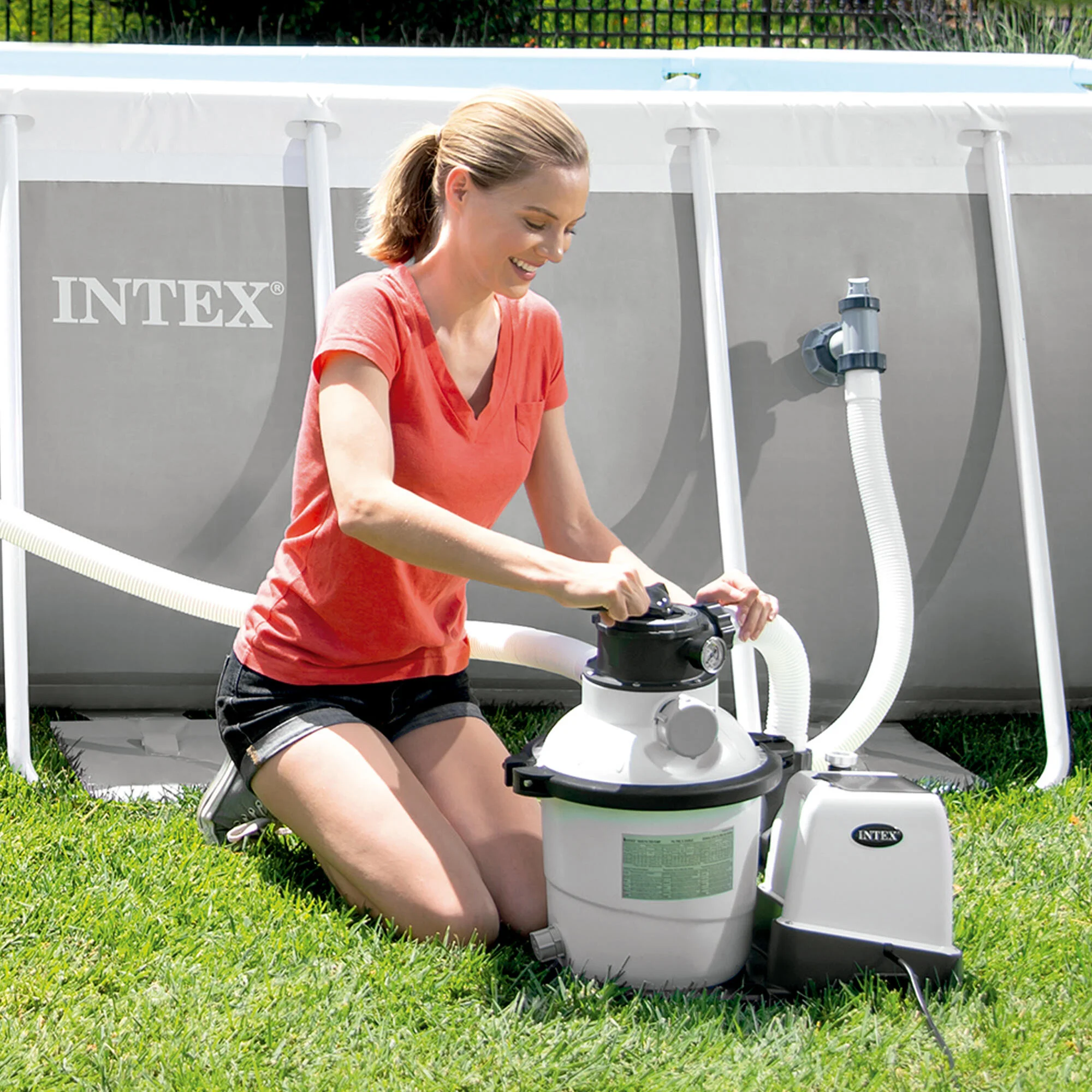 Filtro a sabbia per piscina INTEX 0.3 cv COMBO fino a 32.200 L. 2