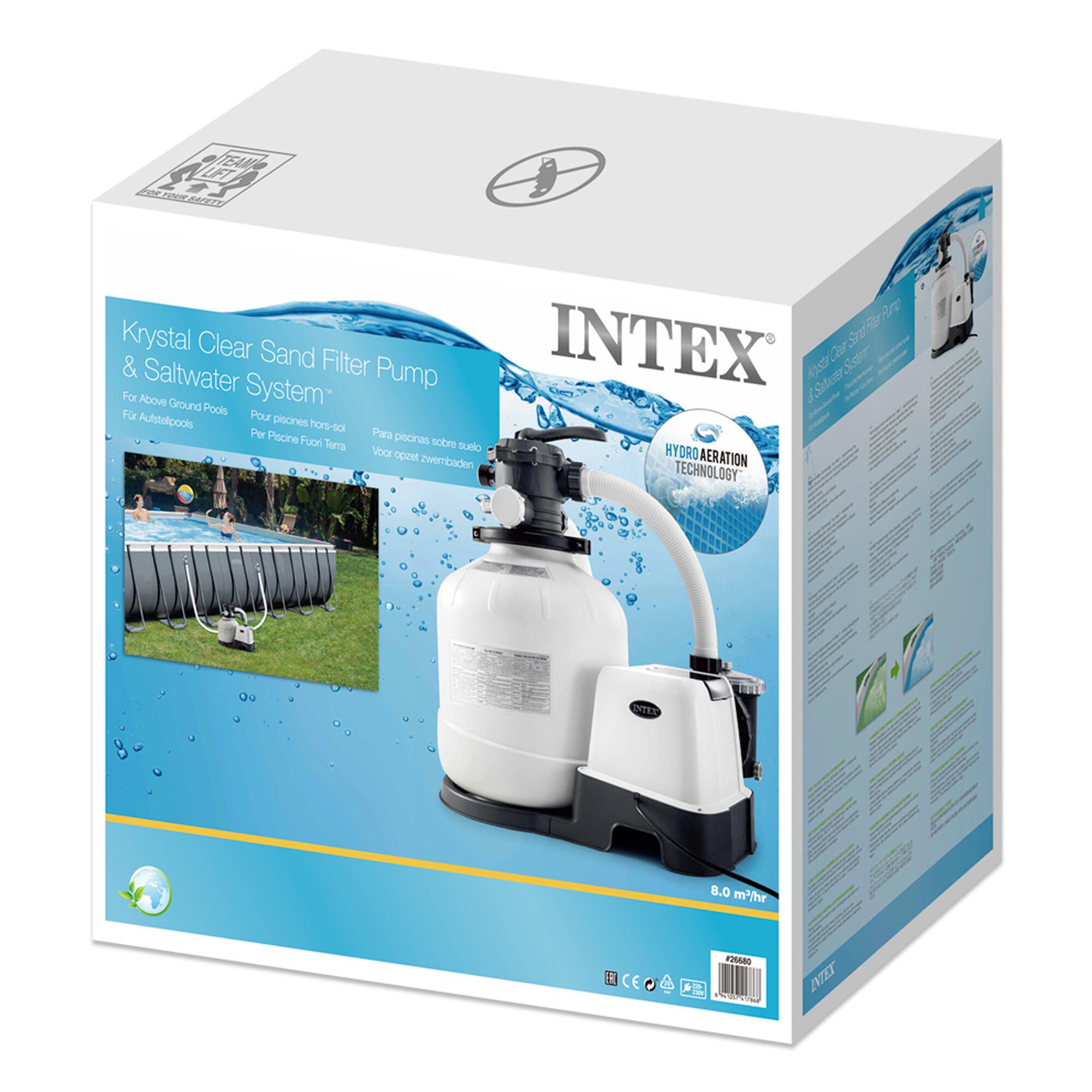 Filtro a sabbia per piscina INTEX 0.75 cv Combo 26680 4