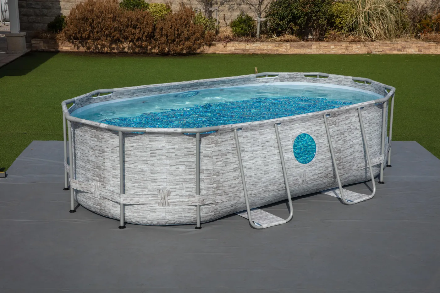 Piscina fuori terra tubolare BESTWAY Swimvista grigio H 1 x L int 4.27 x 2.5 m 2
