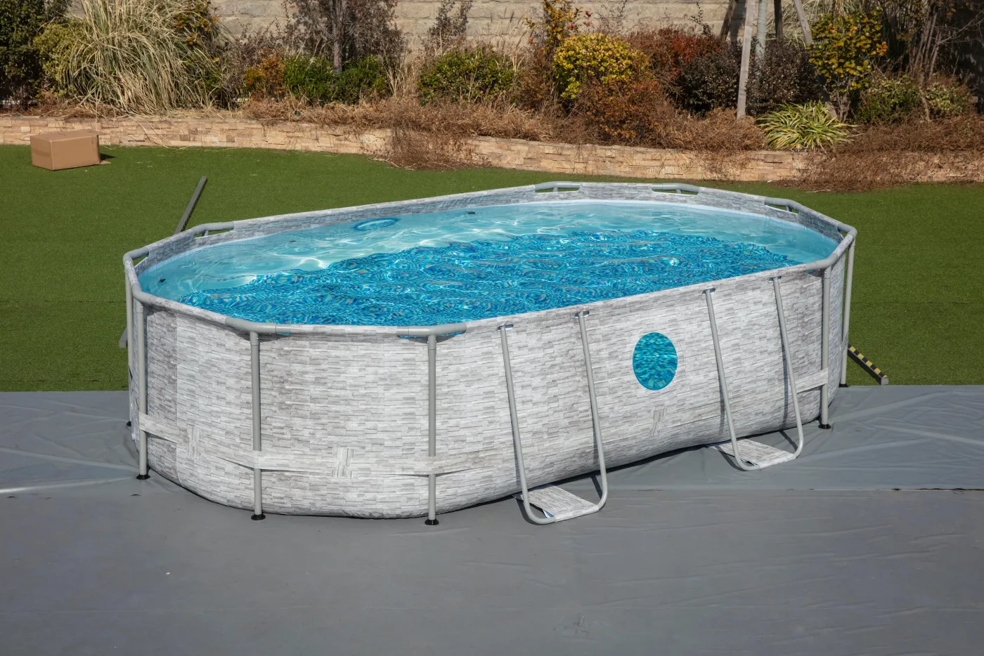 Piscina fuori terra tubolare BESTWAY Swimvista grigio H 1.07 x L int 4.88 x 3.05 m 4