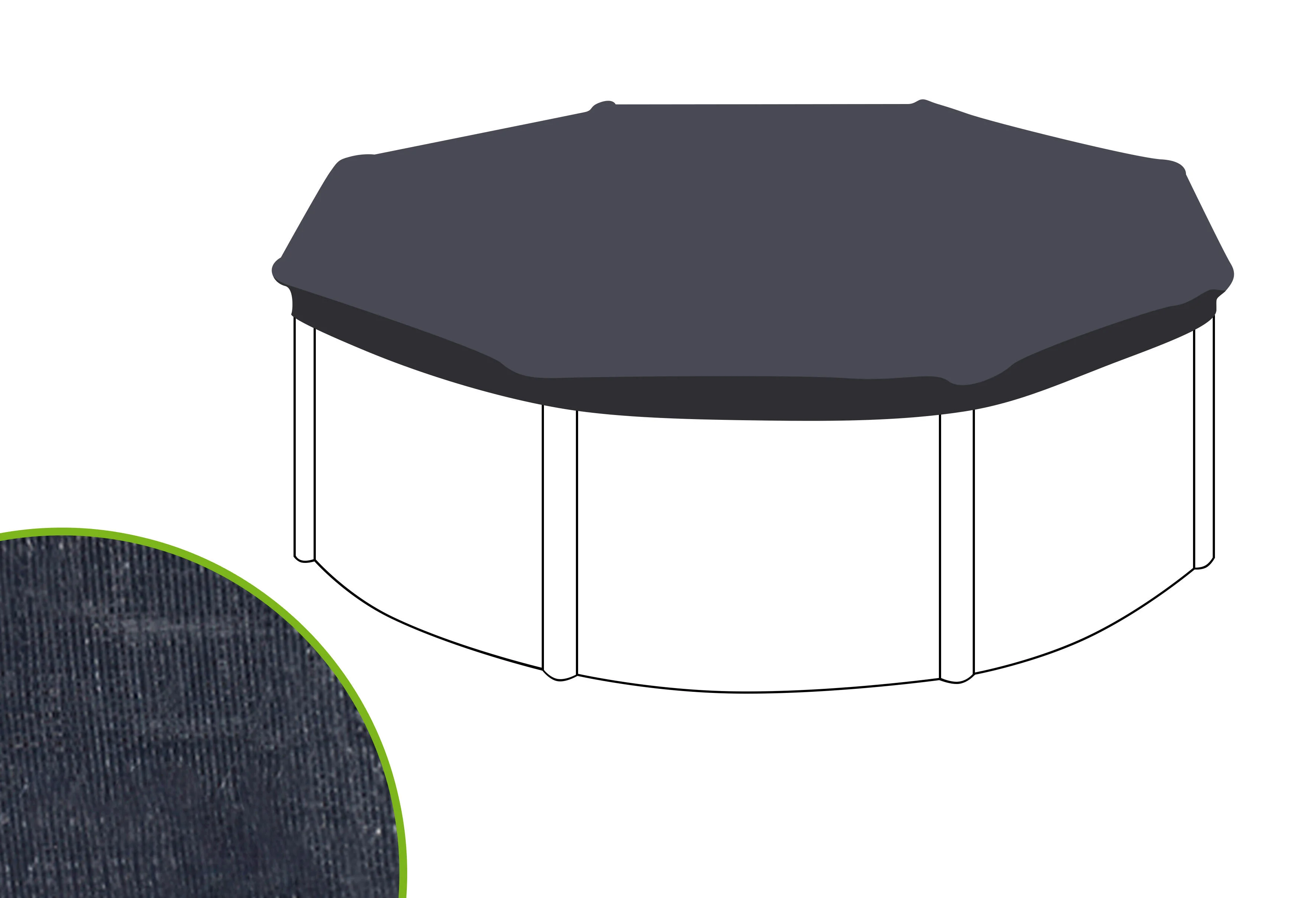 Copertura invernale per piscina tondo NATERIAL in polietilene nero Ø 330 cm 7