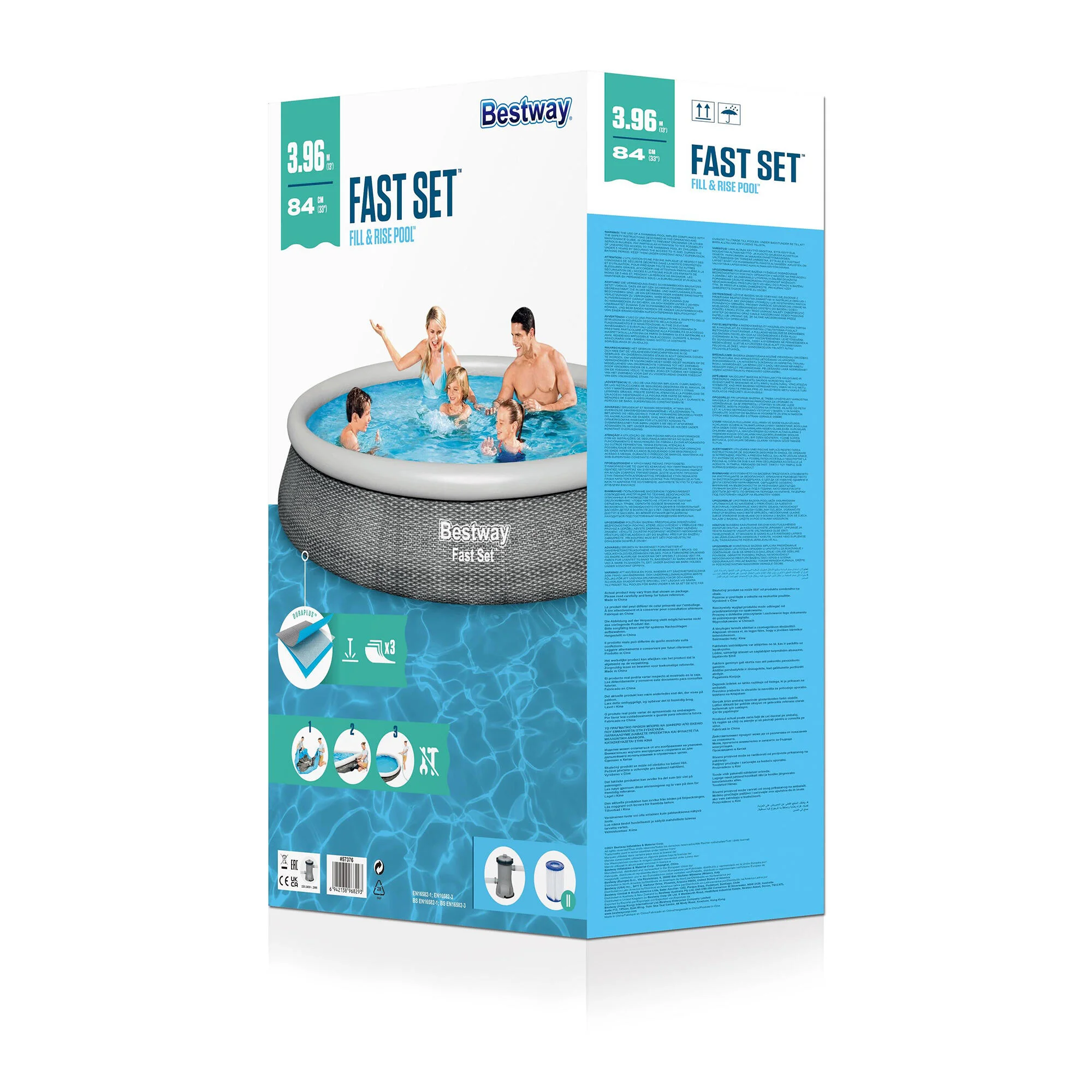 Piscina gonfiabile BESTWAY 57376 Easy Ø 3.96 H 0.84 m 8