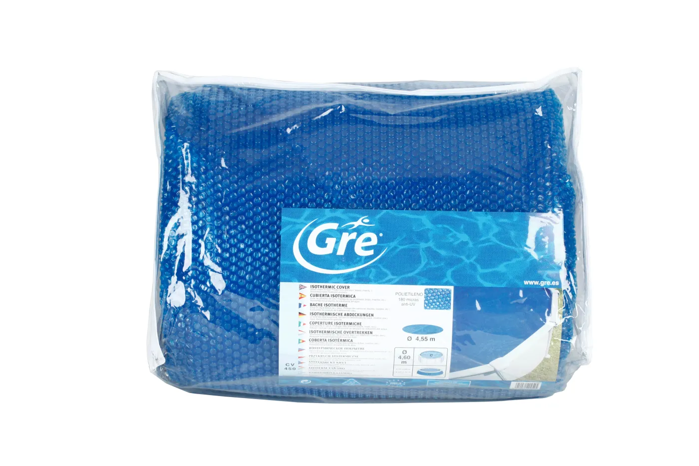 Copertura termica per piscina tondo GRE CV300 in polietilene blu Ø 295 cm 7