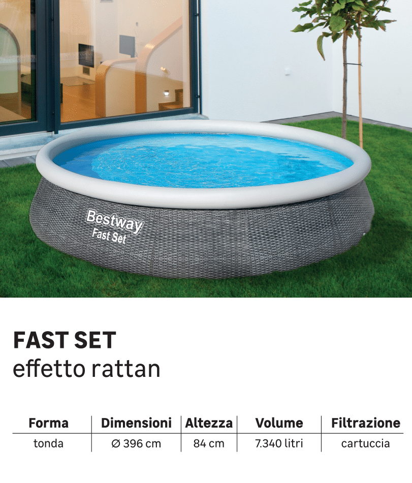 Piscina gonfiabile BESTWAY 57376 Easy Ø 3.96 H 0.84 m 7