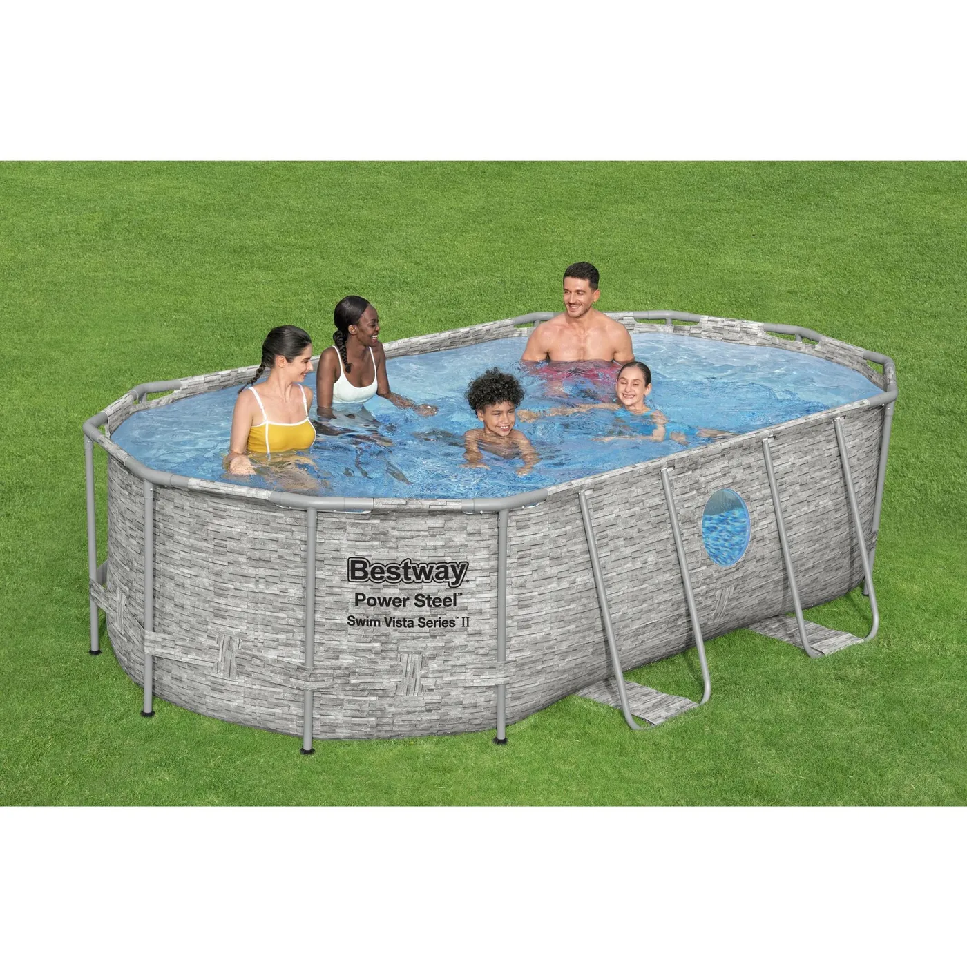 Piscina fuori terra tubolare BESTWAY Swimvista grigio H 1 x L int 4.27 x 2.5 m 3