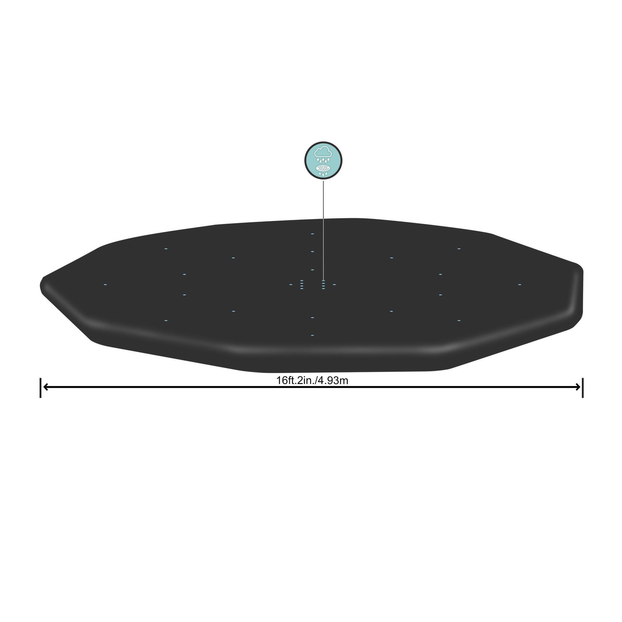 Copertura per piscina tondo BESTWAY in pvc nero Ø 493 cm 4