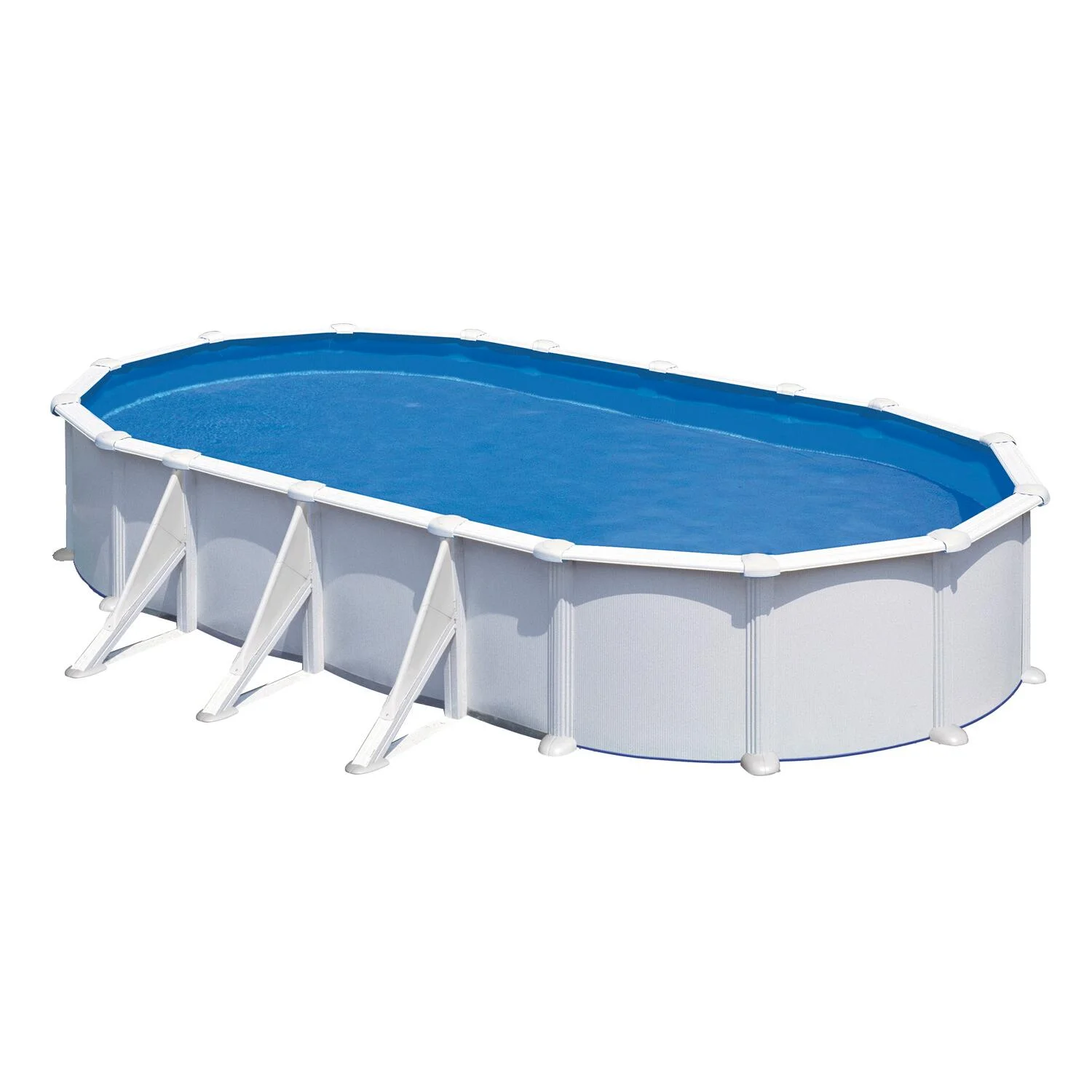 Piscina fuori terra rigida GRE Atlantis bianco L int 8 x 4.7 m 6