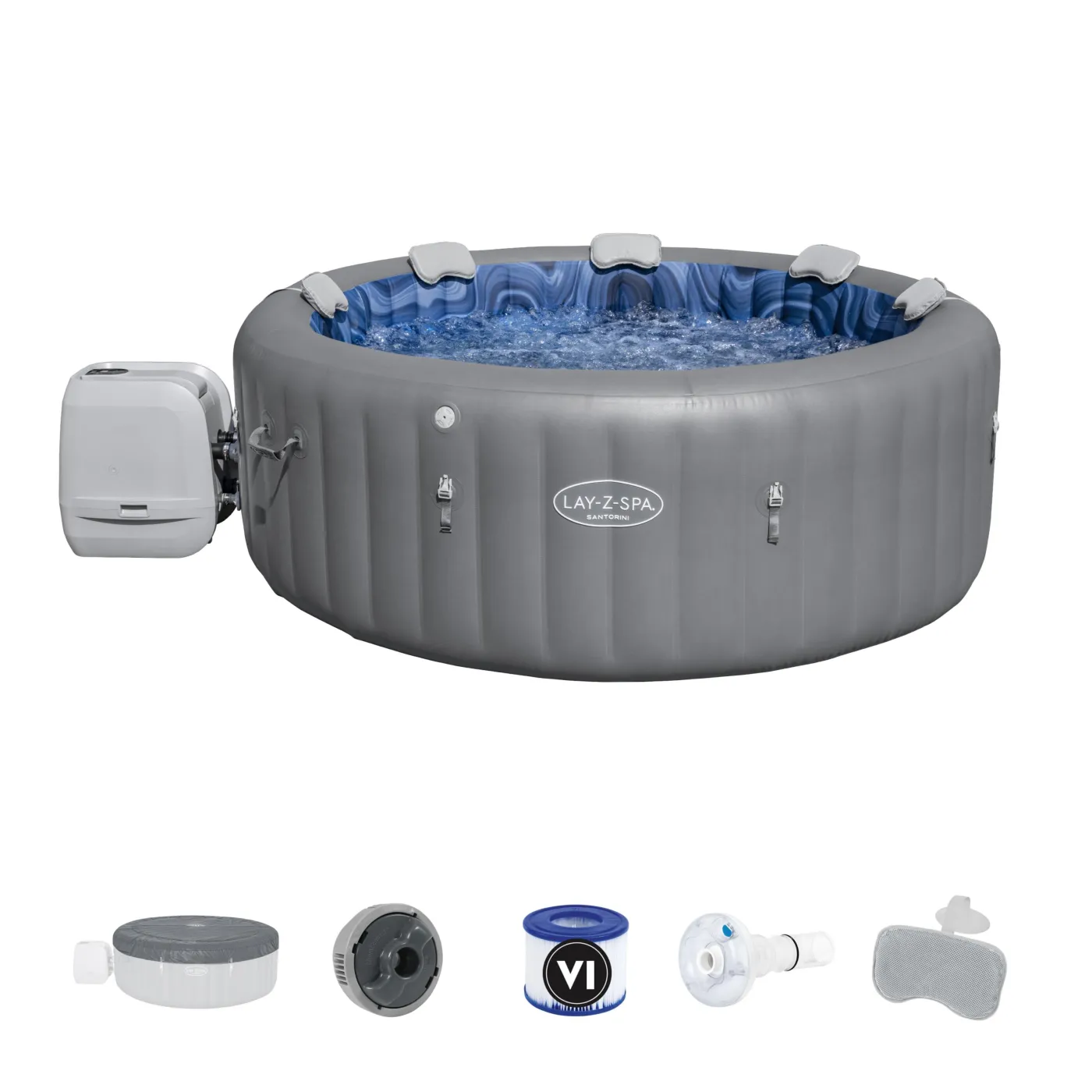 Idromassaggio da esterno gonfiabile BESTWAY Lay-Z Spa Santorini Hydrojet Ø 216 H 80 cm 2