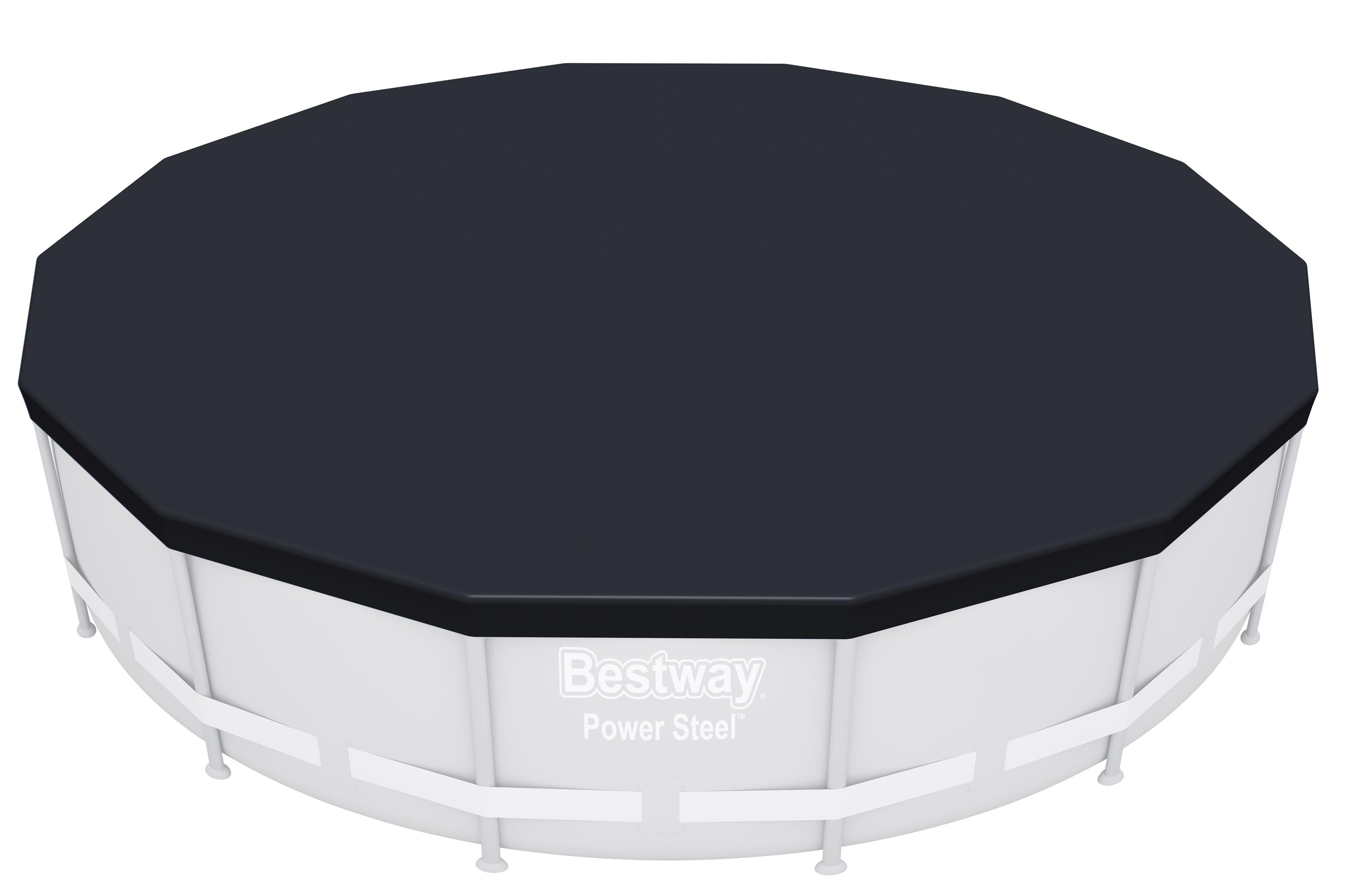Copertura di sicurezza per piscina tondo BESTWAY in pvc nero Ø 427 cm