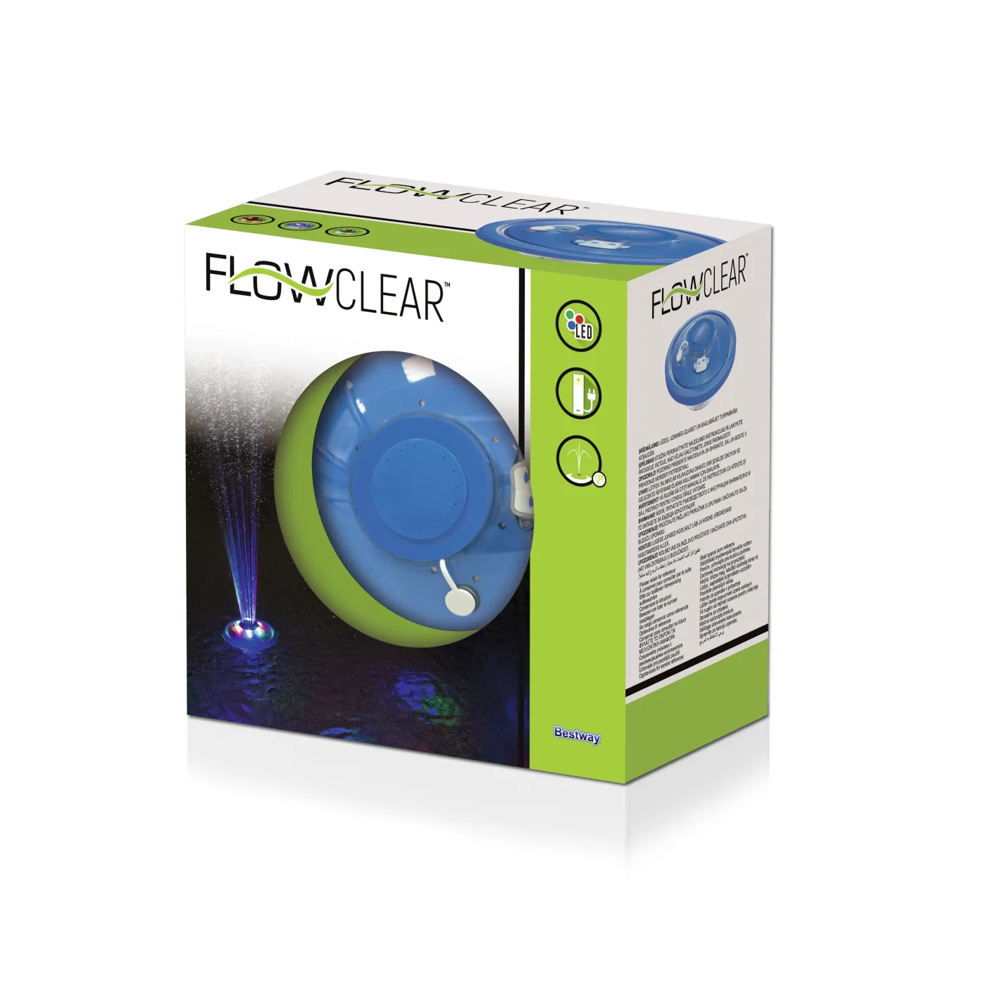 Luce galleggiante led per piscina fuori terra acciaio e legno BESTWAY Flowclear 6 W Ø 18.9 cm 8