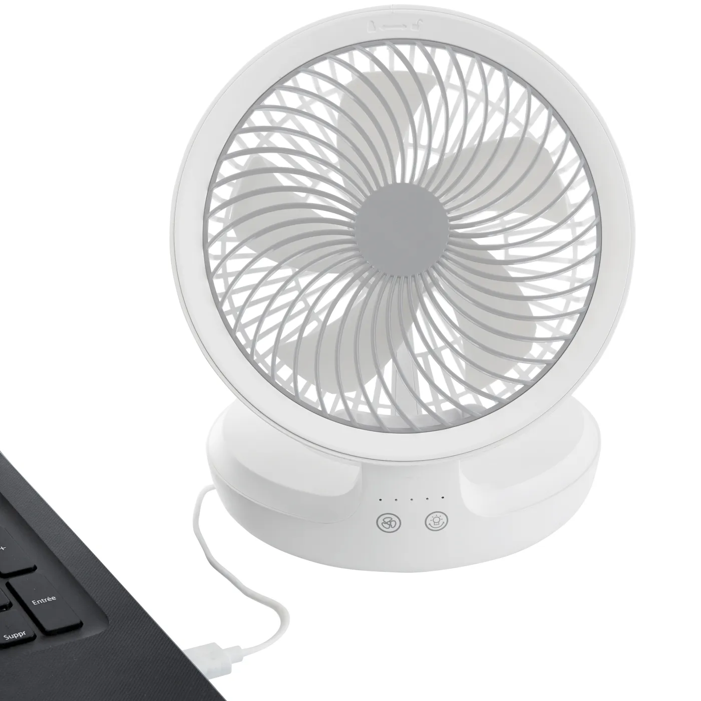 Ventilatore da tavolo EQUATION Fold bianco 5 W Ø 19 cm 5