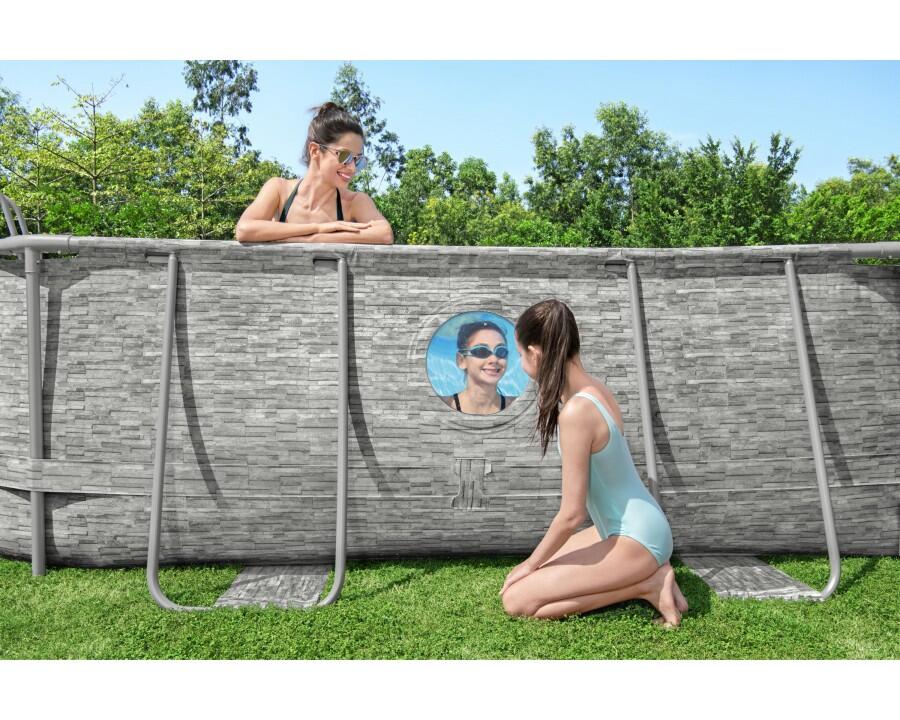 Piscina fuori terra tubolare BESTWAY Swimvista grigio H 1.07 x L int 4.88 x 3.05 m 3
