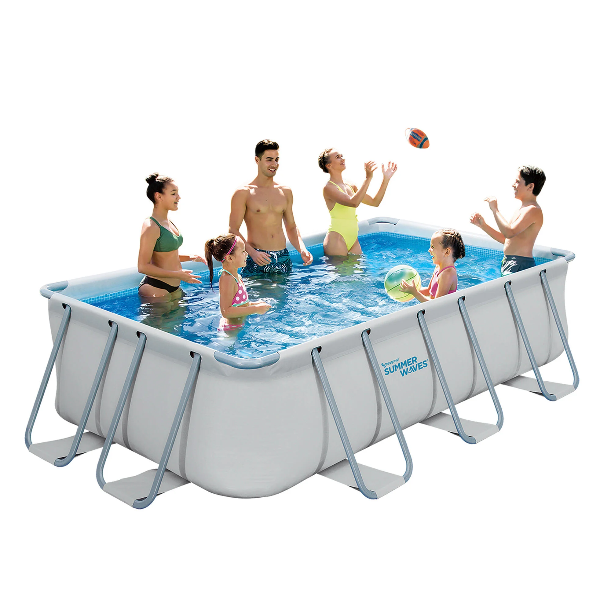 Piscina fuori terra tubolare SUMMER WAVES 13FT Frame pool grigio L int 3.96 x 2 m 6