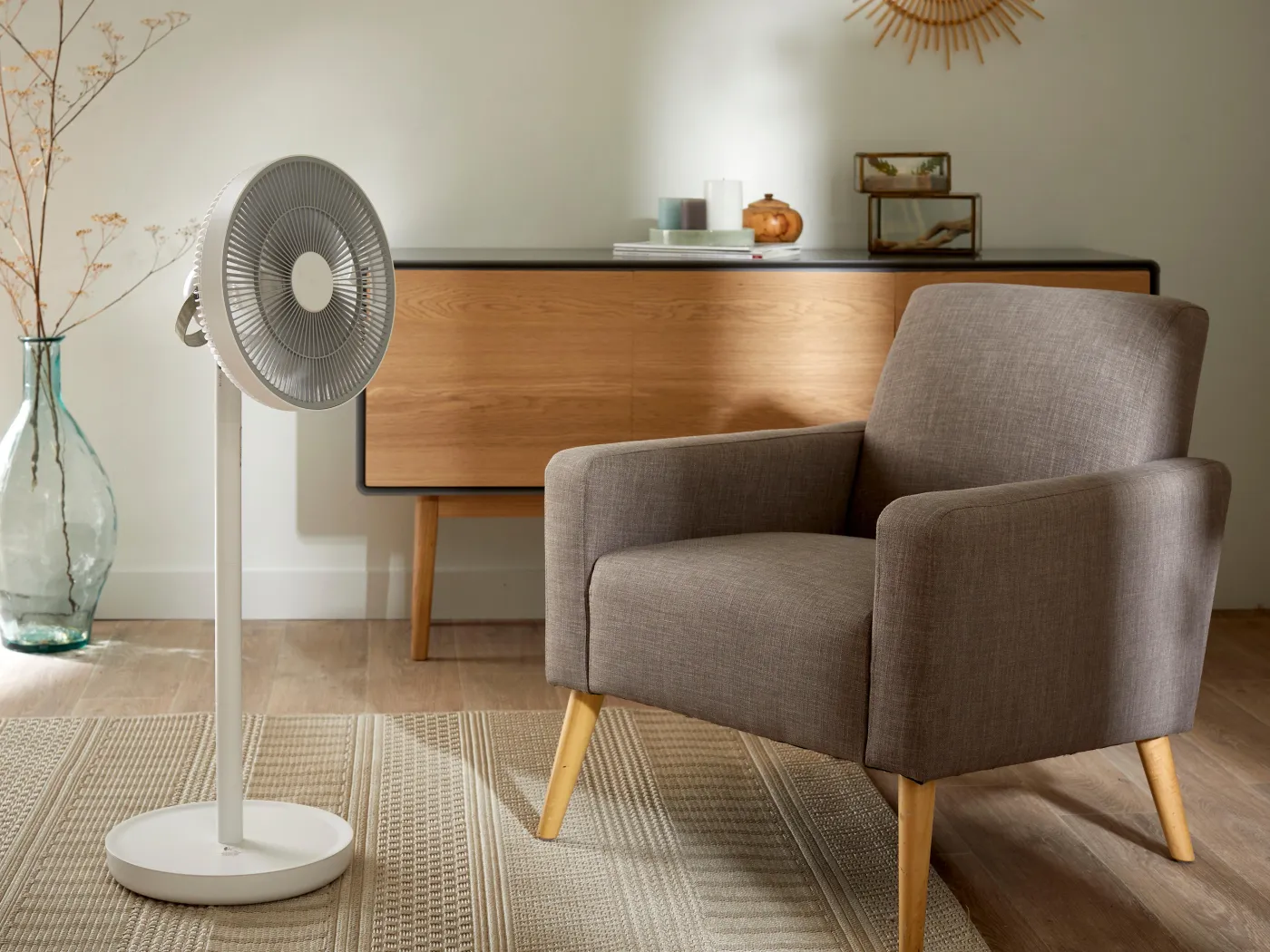 Ventilatore a piantana EQUATION Pop-In pieghevole bianco 13 W Ø 33 cm 5